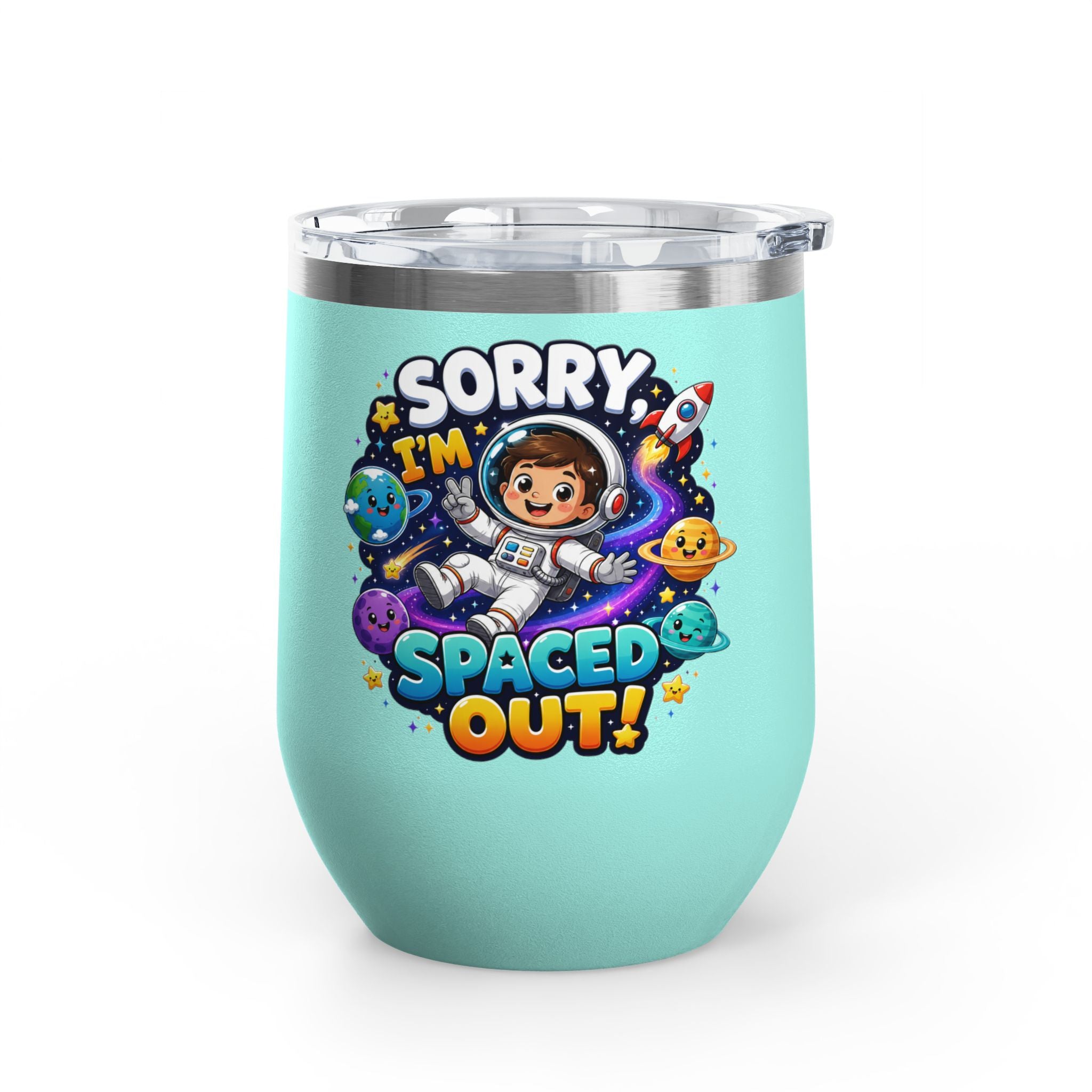 Spaced Out  — 12oz Insulated Space-themed Travel Cup