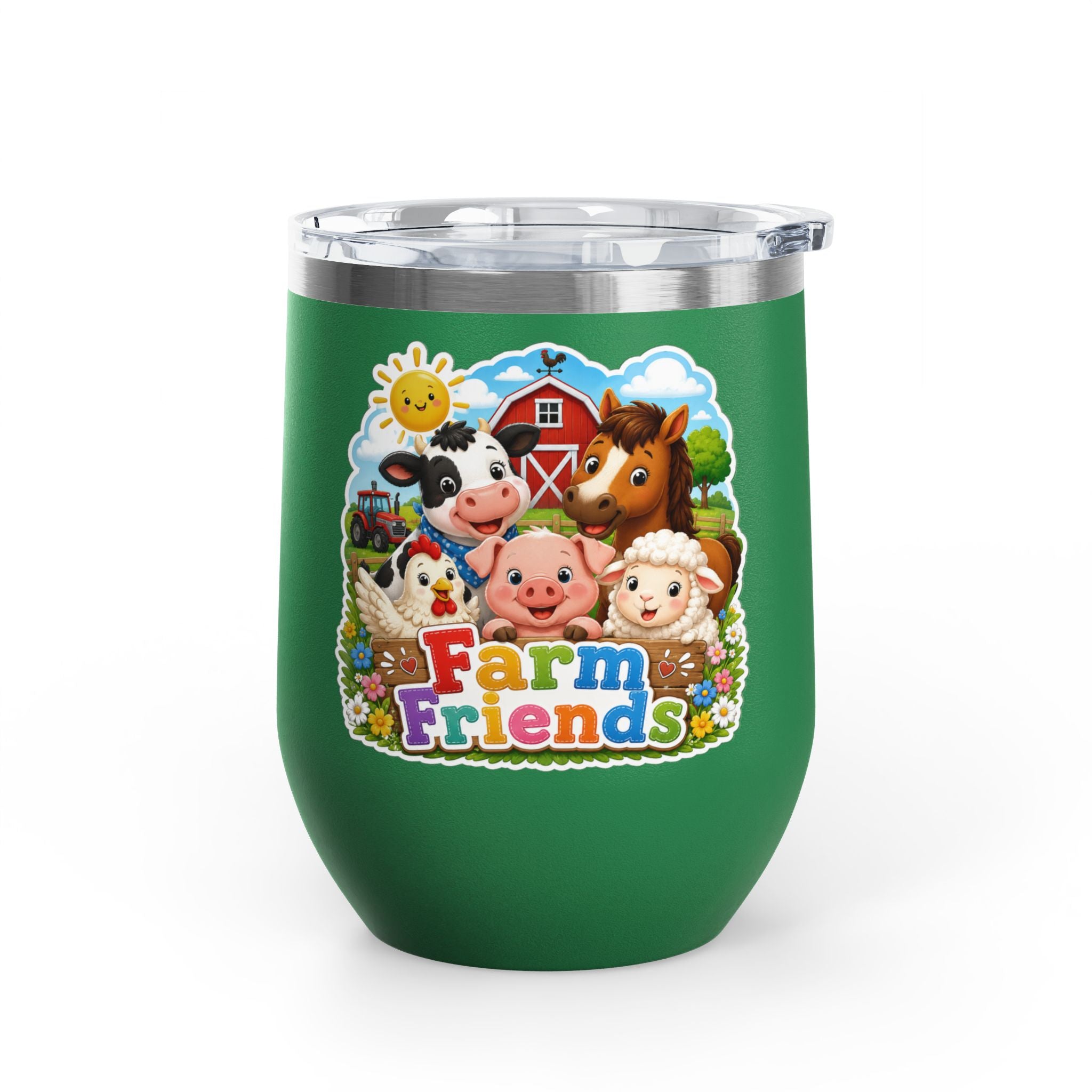 Farm Friends 12oz Tumbler — Cute Barnyard Animal Insulated Cup