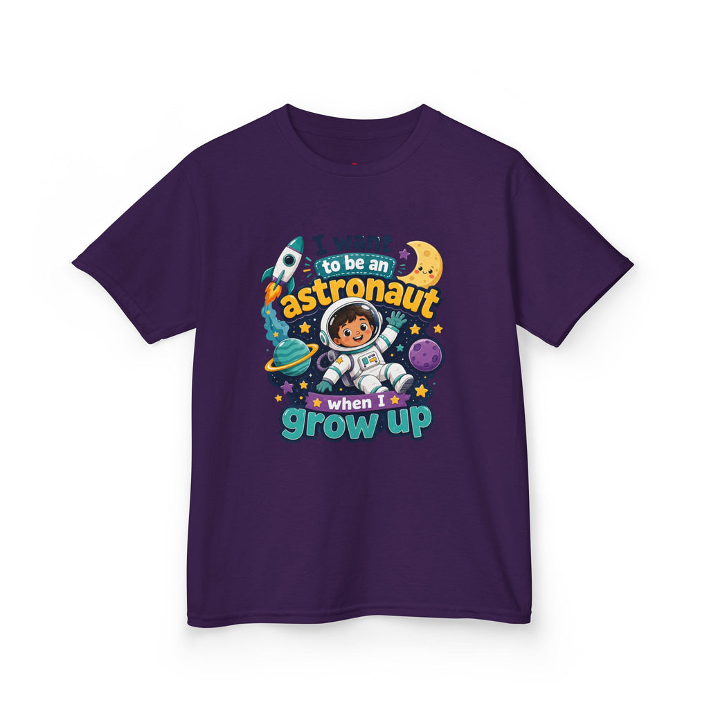 Kids Astronaut T-Shirt — "I Want to Be an Astronaut When I Grow Up" Space Tee