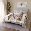 Baby Elephant Plush Blanket - "Little Peanut Big Heart" Cute Nursery Throw