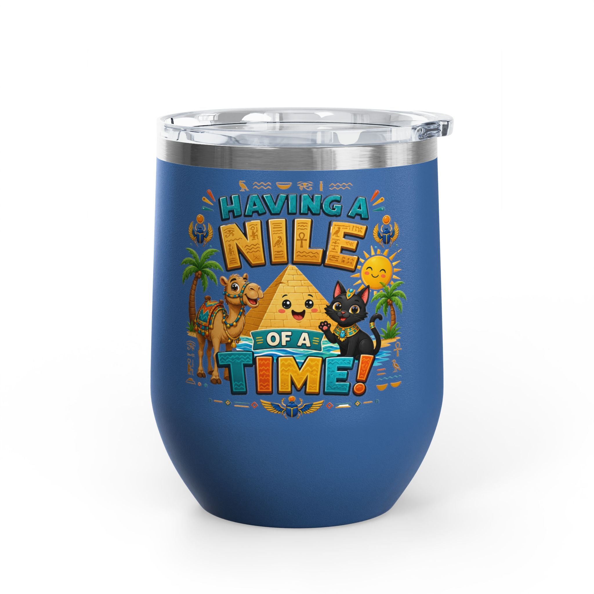 "Having a Nile of a Time" Cute Egyptian Pyramid Cat & Camel 12oz