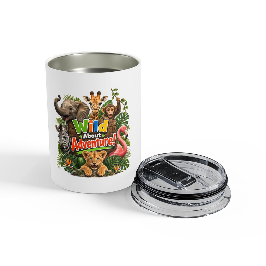 Wild About Adventure 10oz Kids Tumbler — Cute Safari Animal Travel Cup