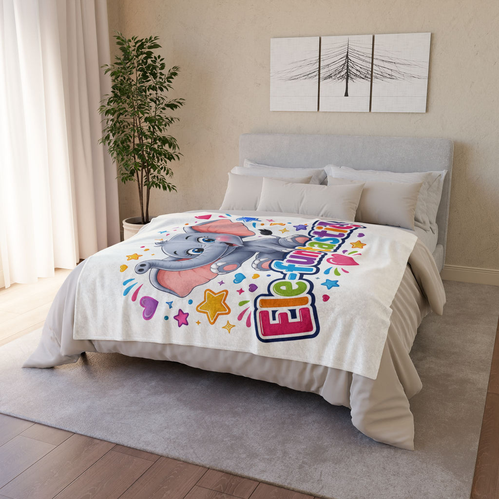 Ele-fun-tastic! Cute Baby Elephant Plush Throw Blanket