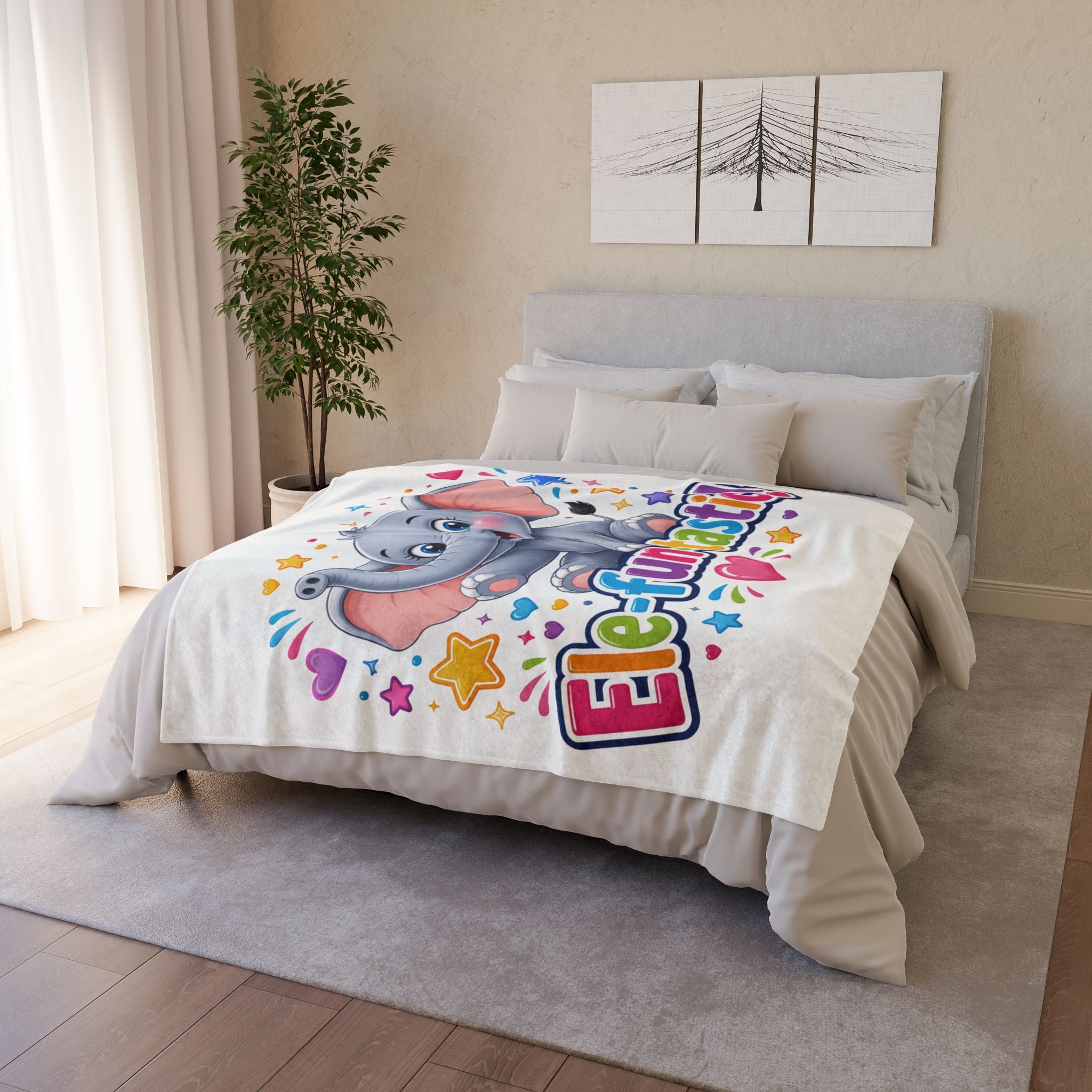 Ele-fun-tastic! Cute Baby Elephant Plush Throw Blanket