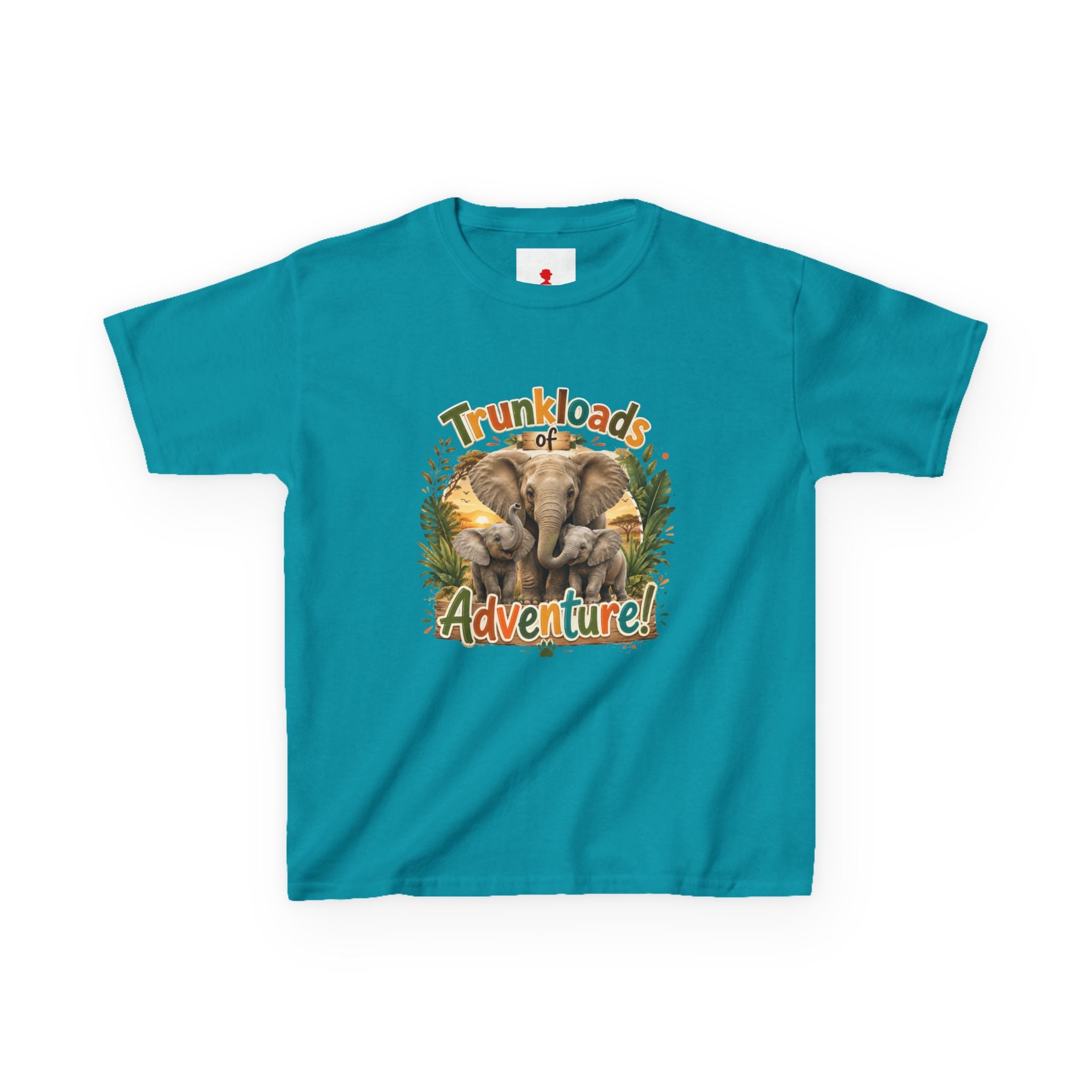 Kids Tee - "Trunkloads of Adventure" Elephant Graphic