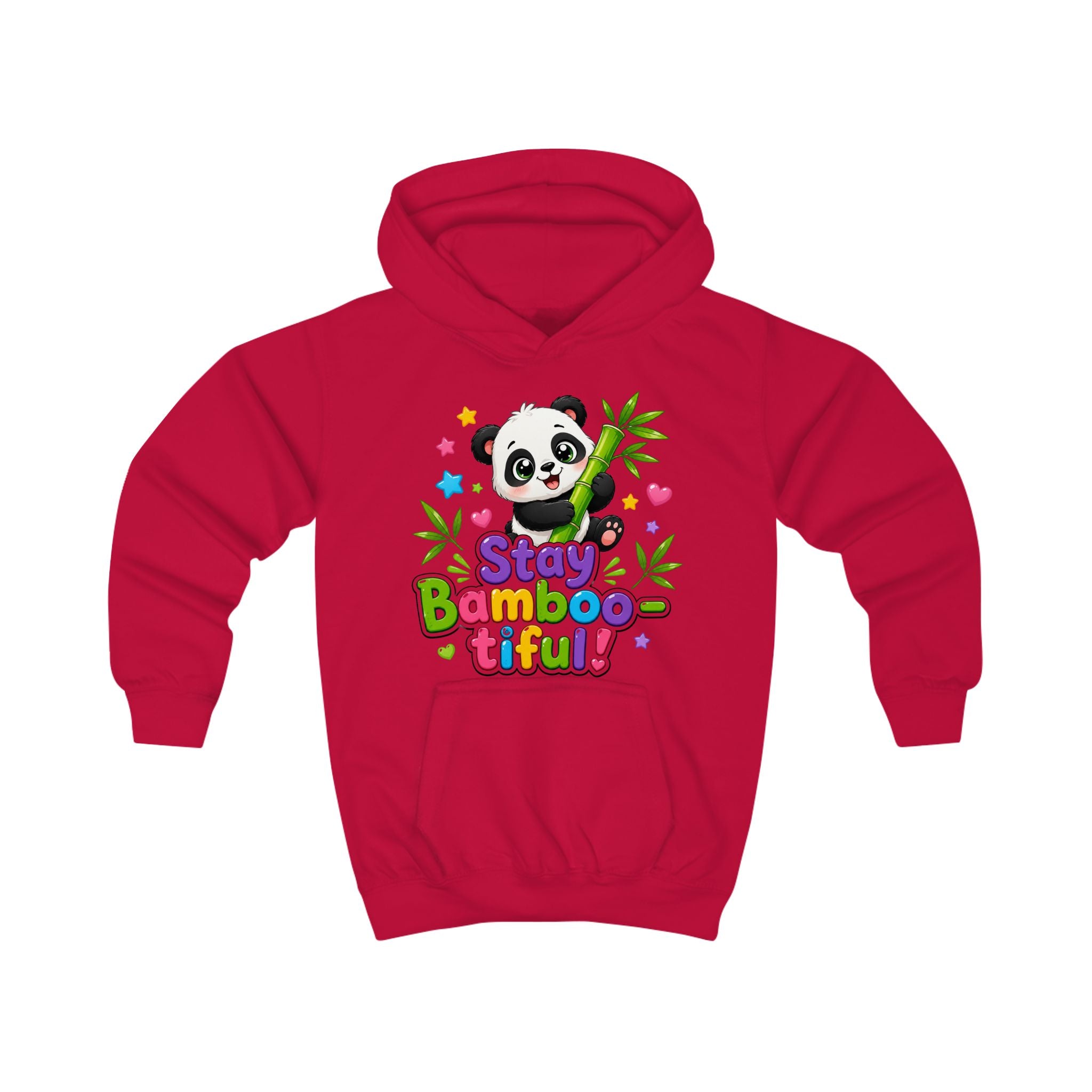 Kids Hoodie — "Stay Bambootiful" Cute Panda Bamboo Graphic