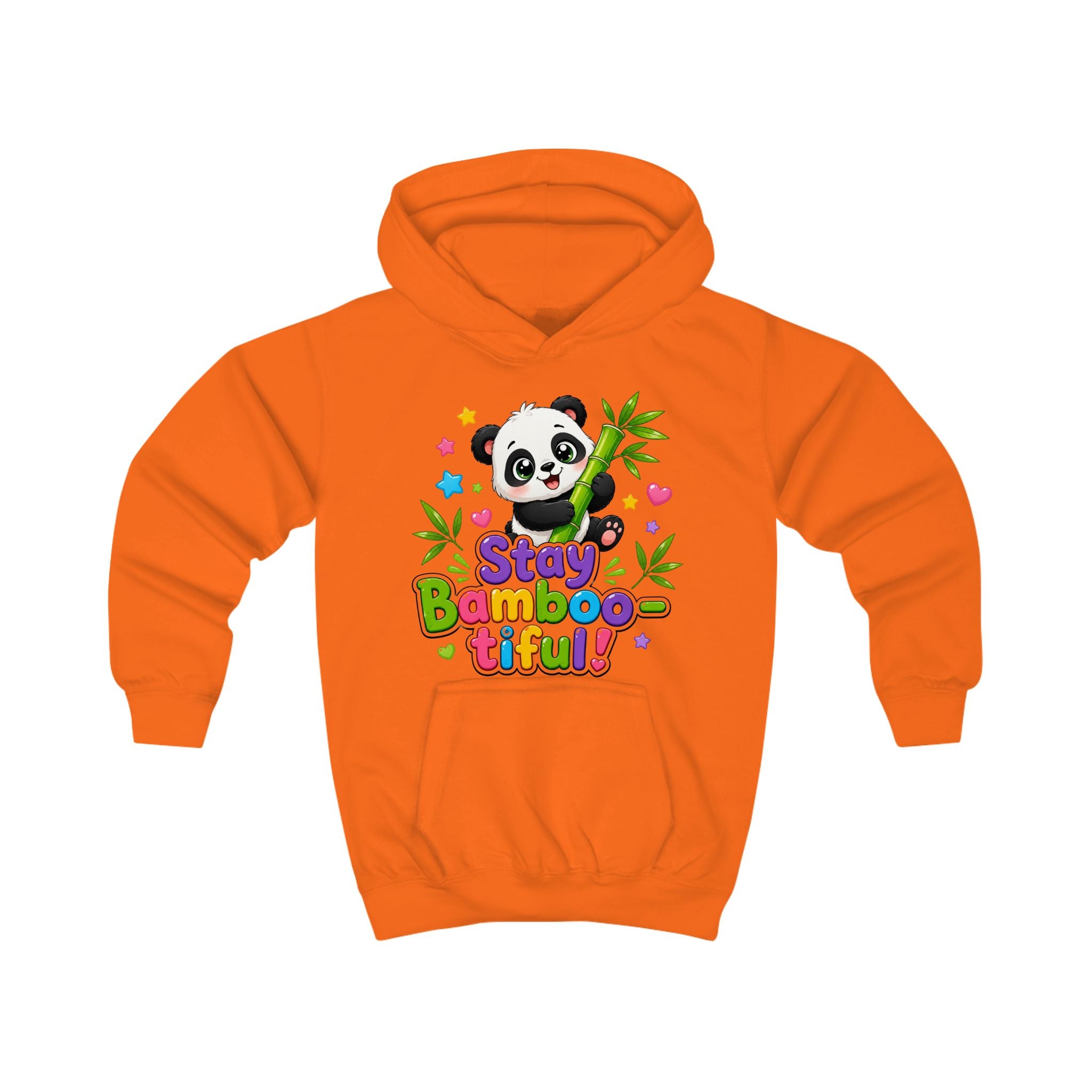 Kids Hoodie — "Stay Bambootiful" Cute Panda Bamboo Graphic