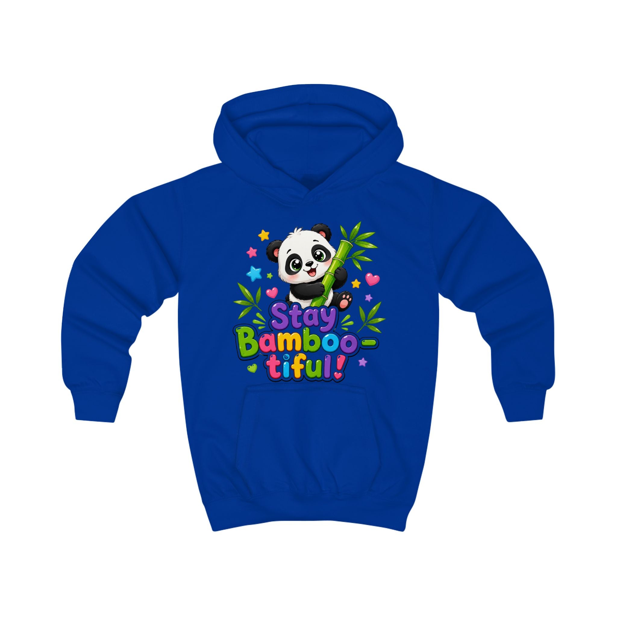 Kids Hoodie — "Stay Bambootiful" Cute Panda Bamboo Graphic