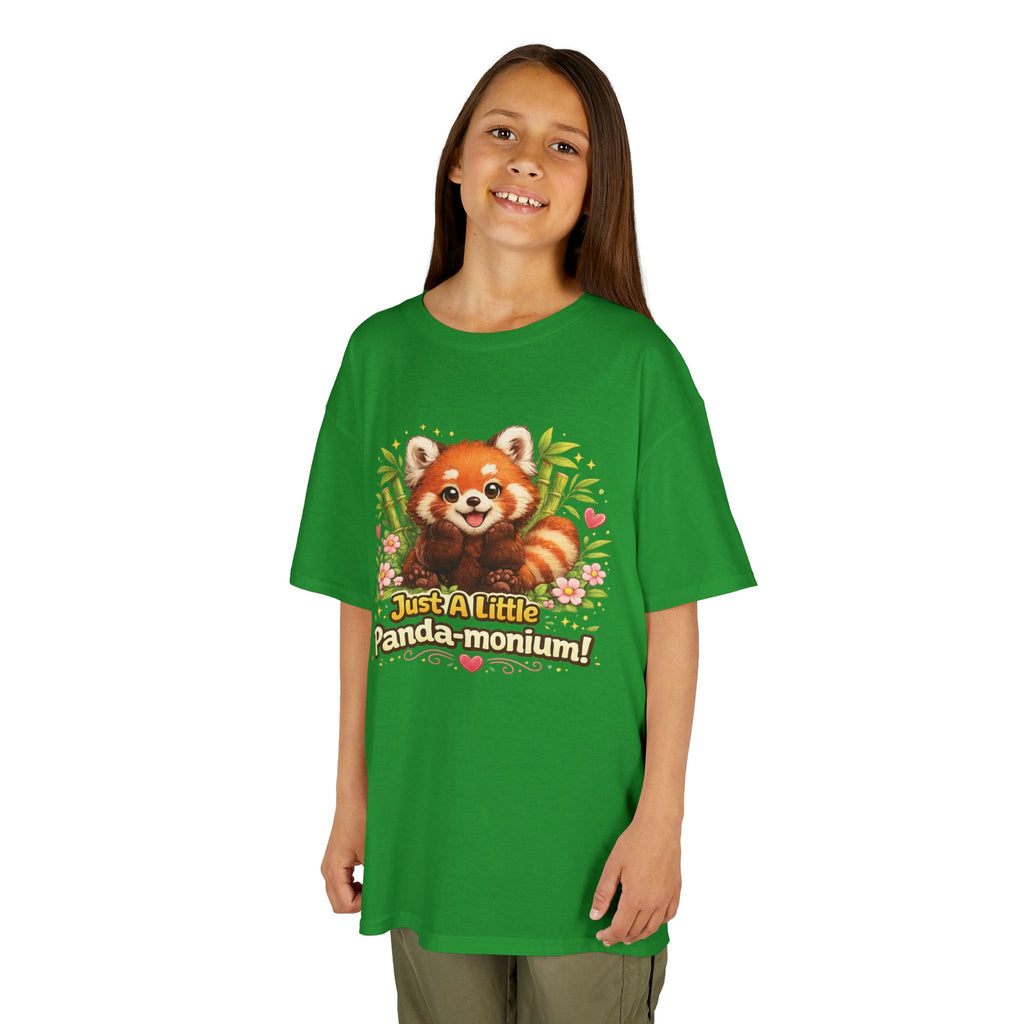 Red Panda Illustration Kids T-Shirt | "Just A Little Panda-monium"