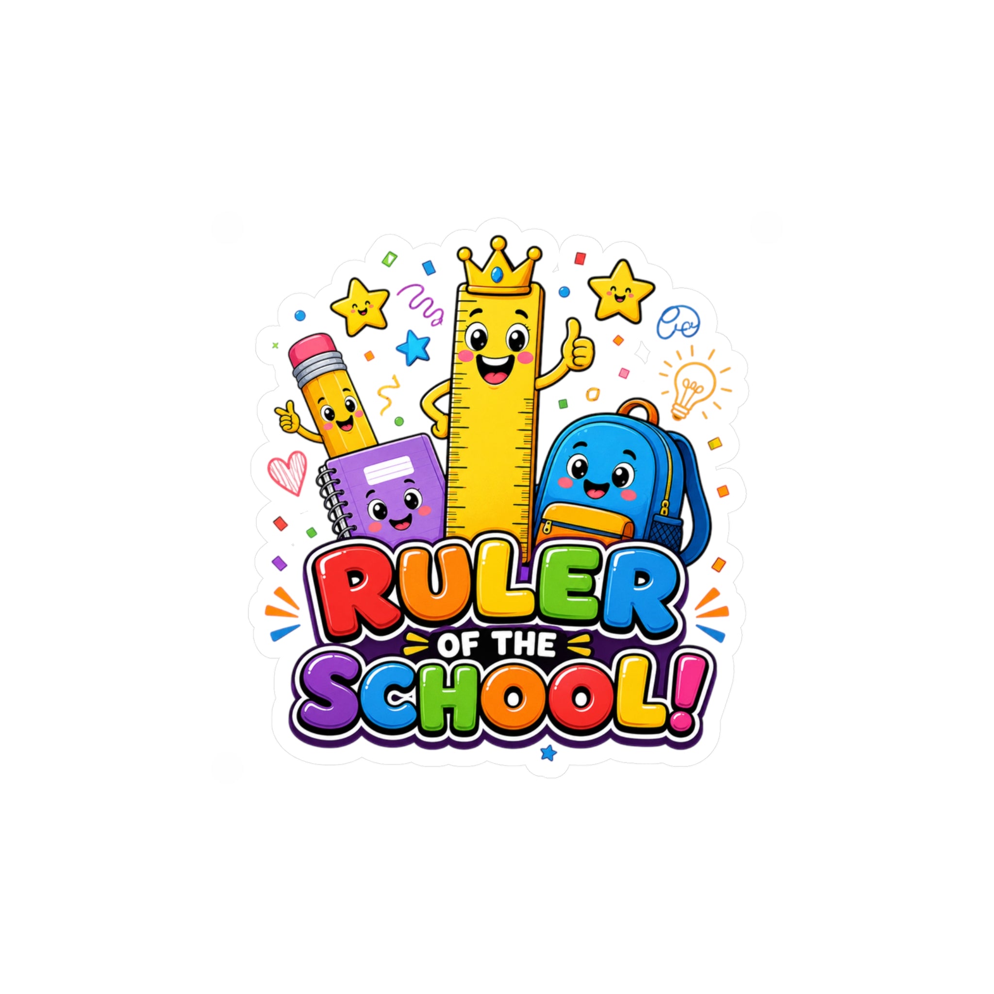 Ruler of the School Sticker | Kiss-Cut Vinyl Decal