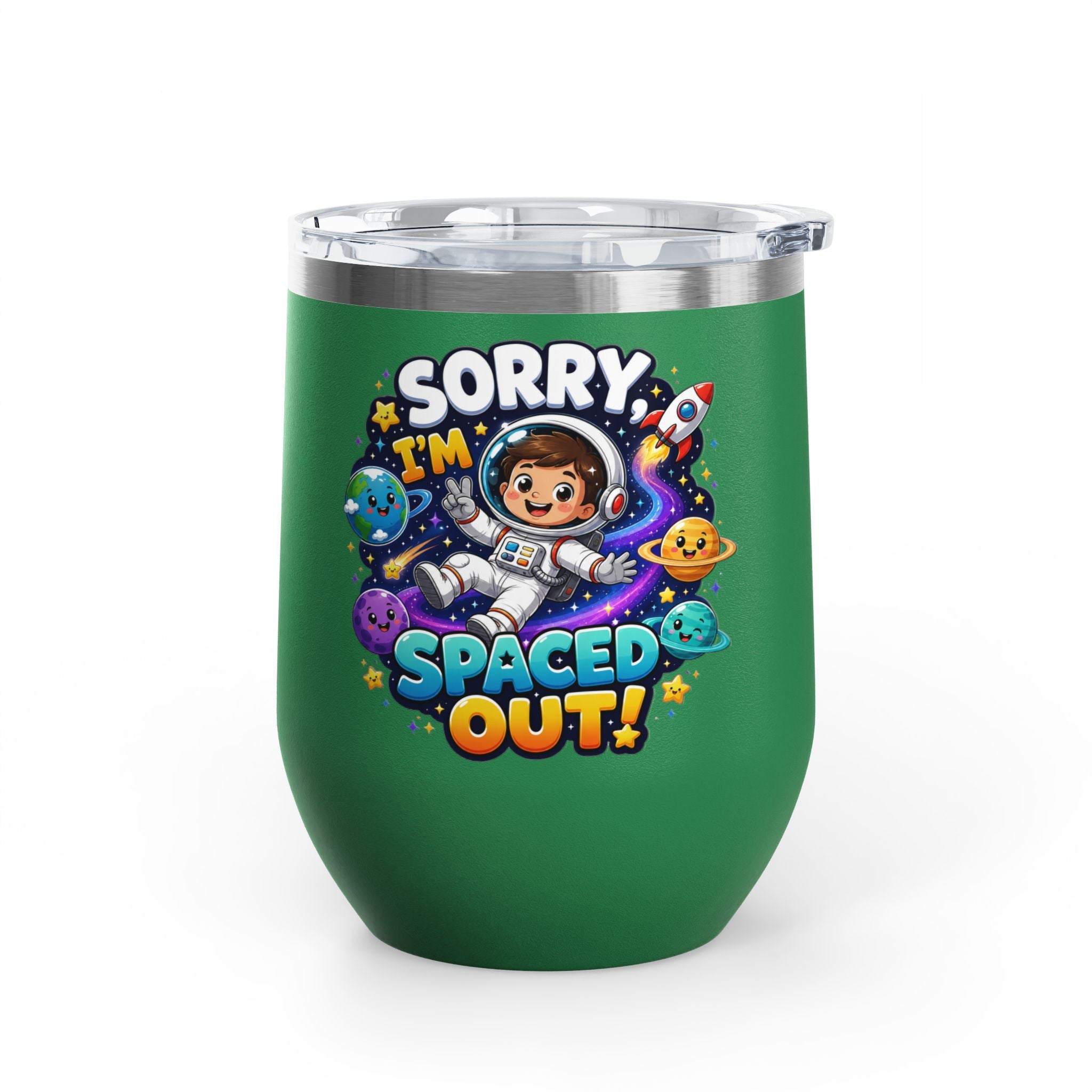 Spaced Out  — 12oz Insulated Space-themed Travel Cup