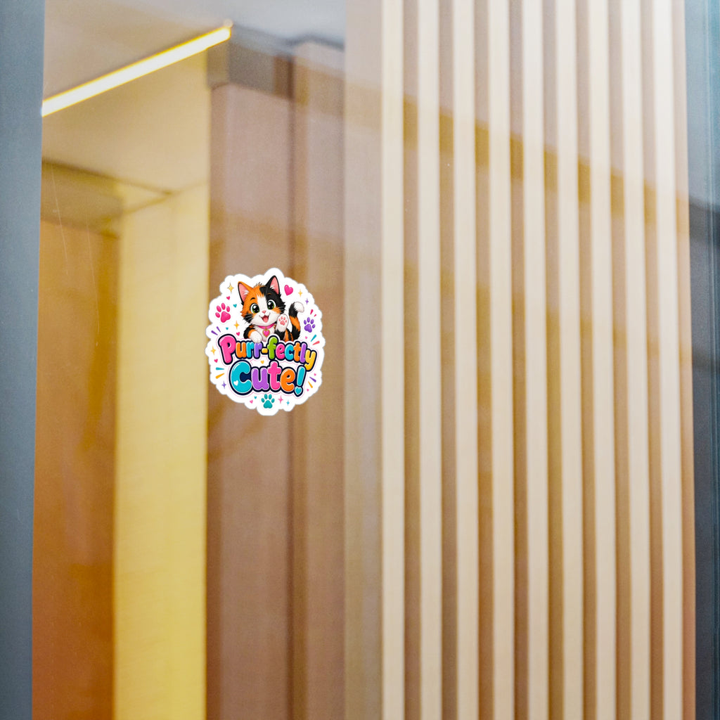 Purr-fectly Cute! Cat Kiss-Cut Vinyl Sticker