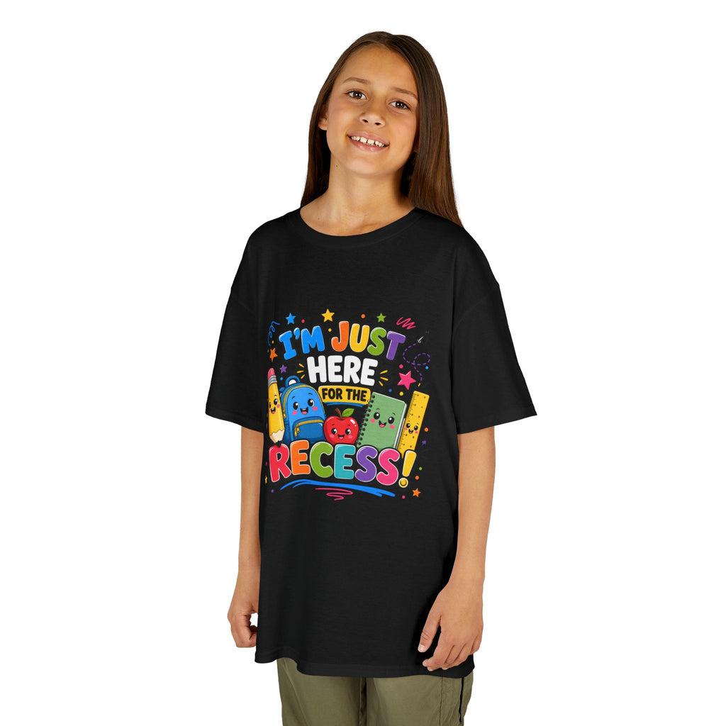 I'm Just Here for Recess Kids T-Shirt | Playful School Graphic Tee