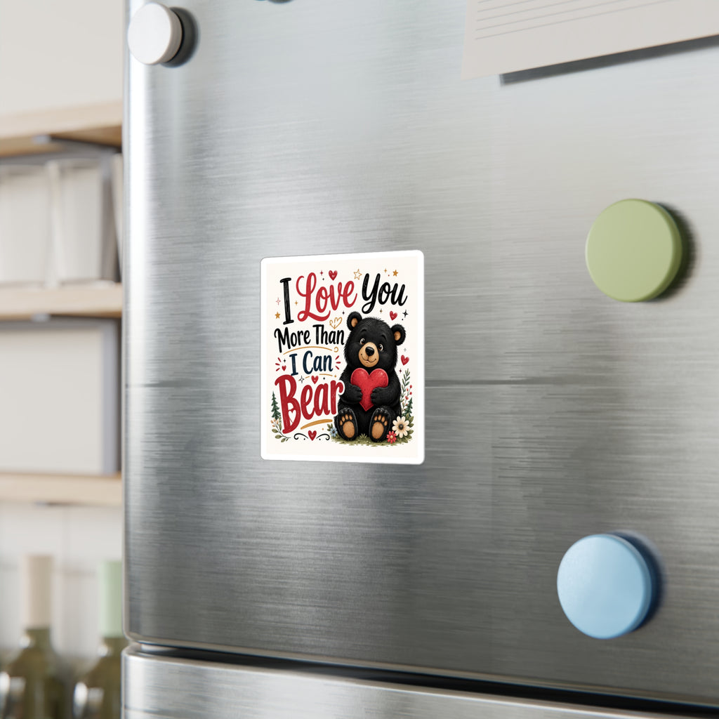 I Love You More Than I Can Bear — Valentine Bear Vinyl Sticker