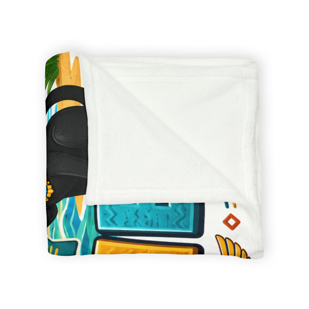 Having a Nile of a Time Blanket | Egyptian Pyramid Cat Camel Beach Design