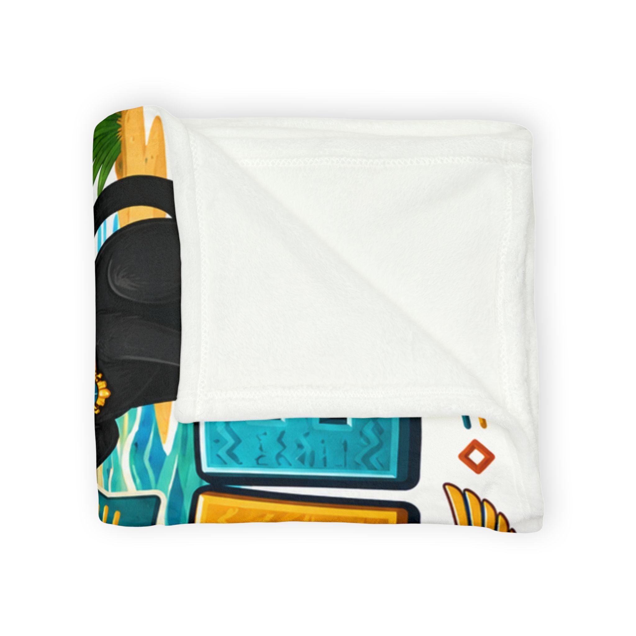Having a Nile of a Time Blanket | Egyptian Pyramid Cat Camel Beach Design