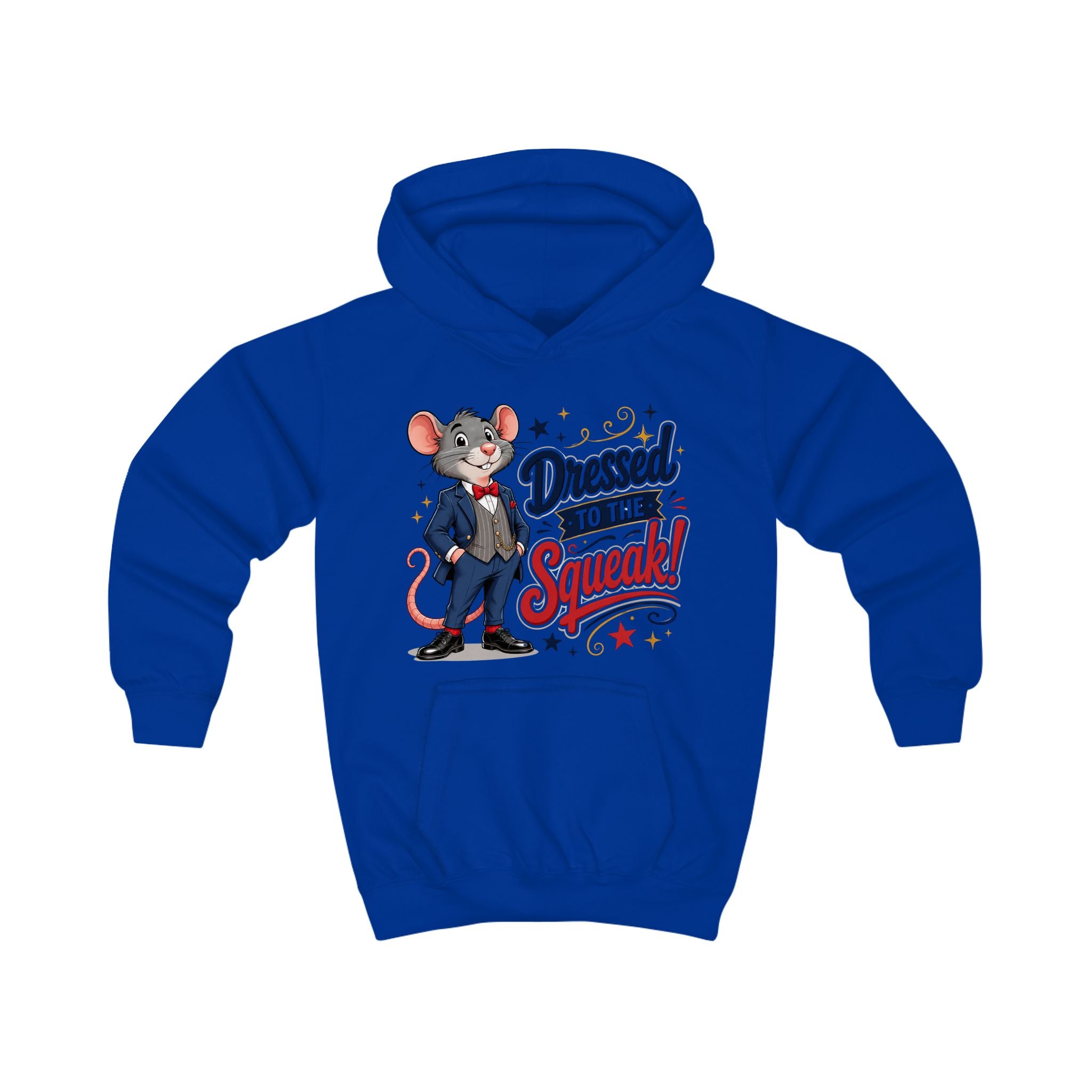 Kids Hoodie — "Dressed to the Squeak" Cartoon Mouse Pullover