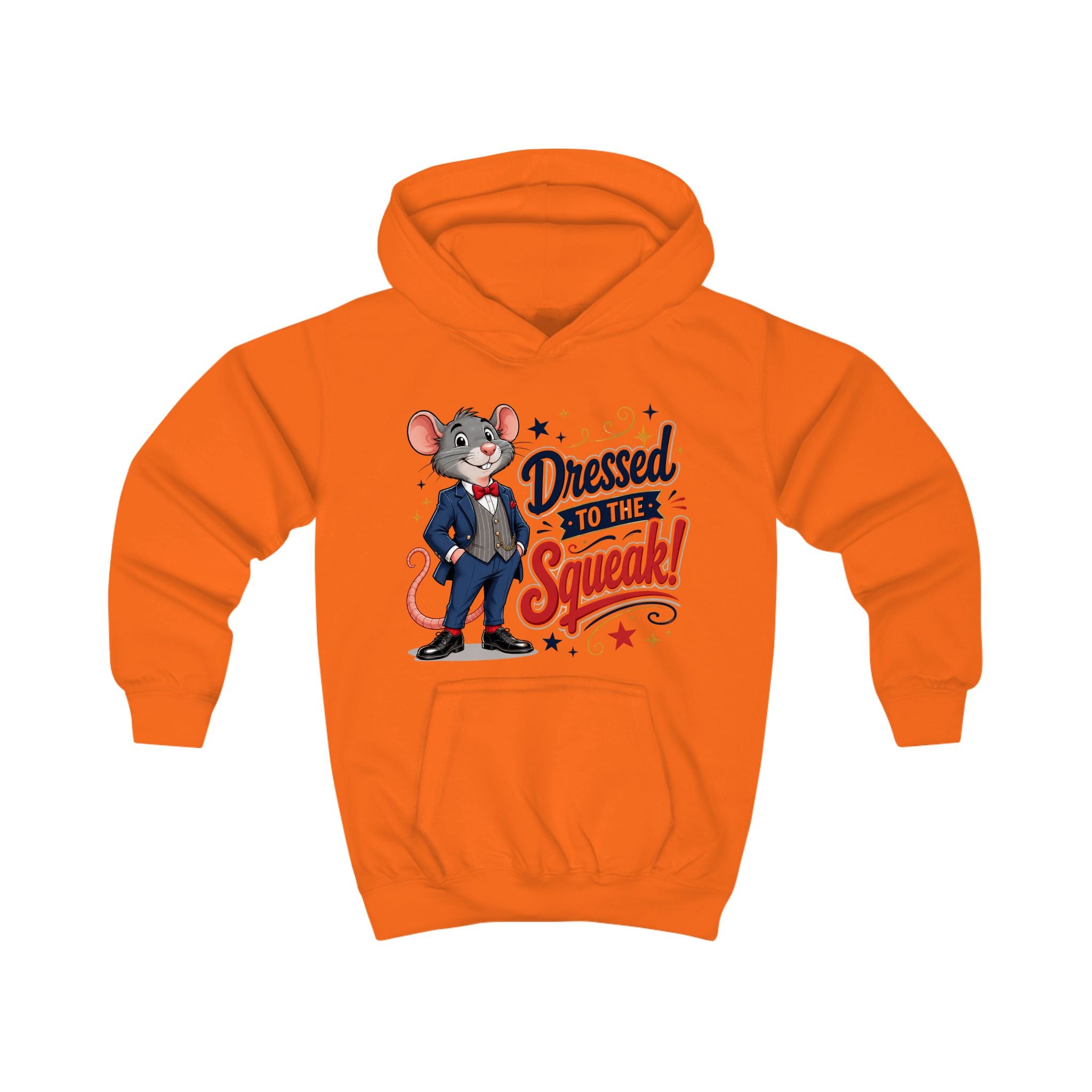Kids Hoodie — "Dressed to the Squeak" Cartoon Mouse Pullover