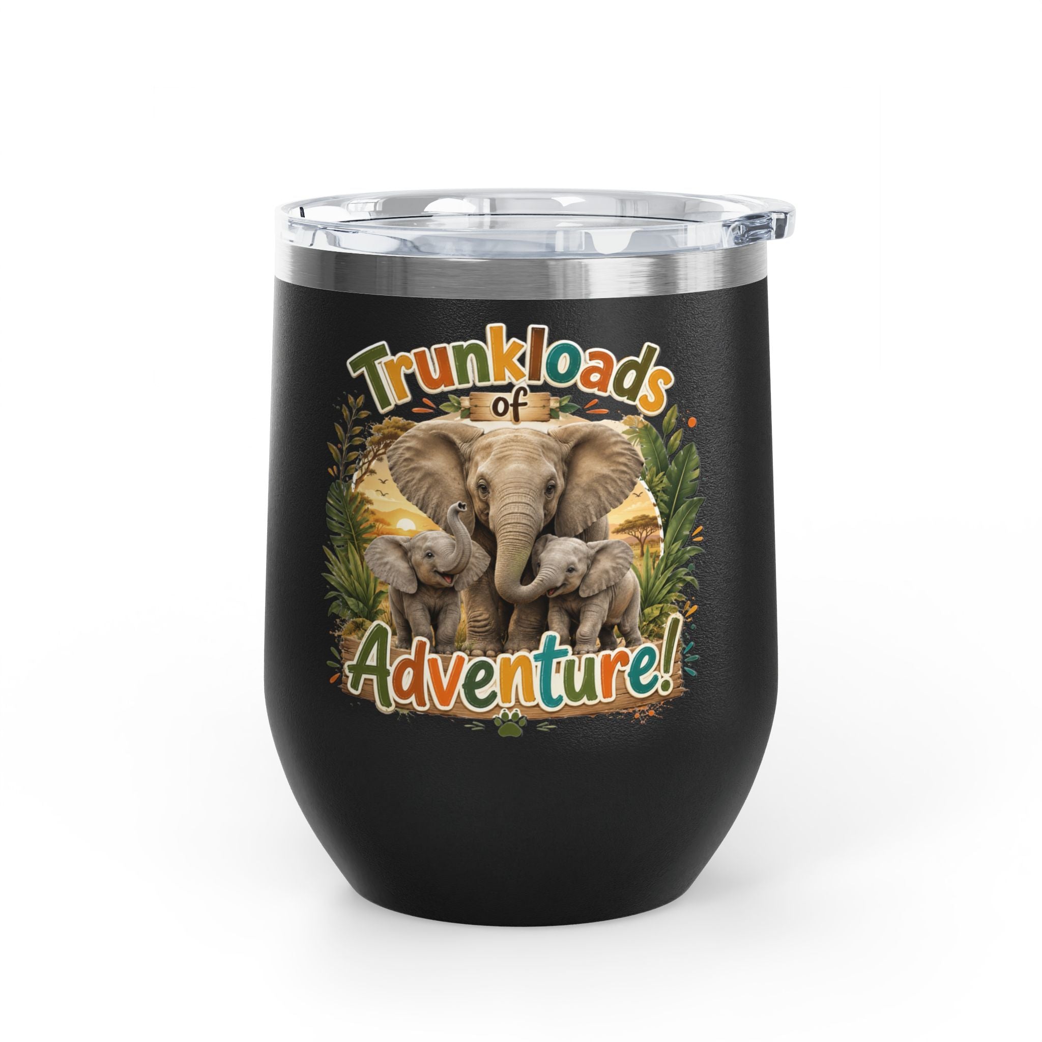 Elephant 'Trunkloads of Adventure' 12oz Tumbler