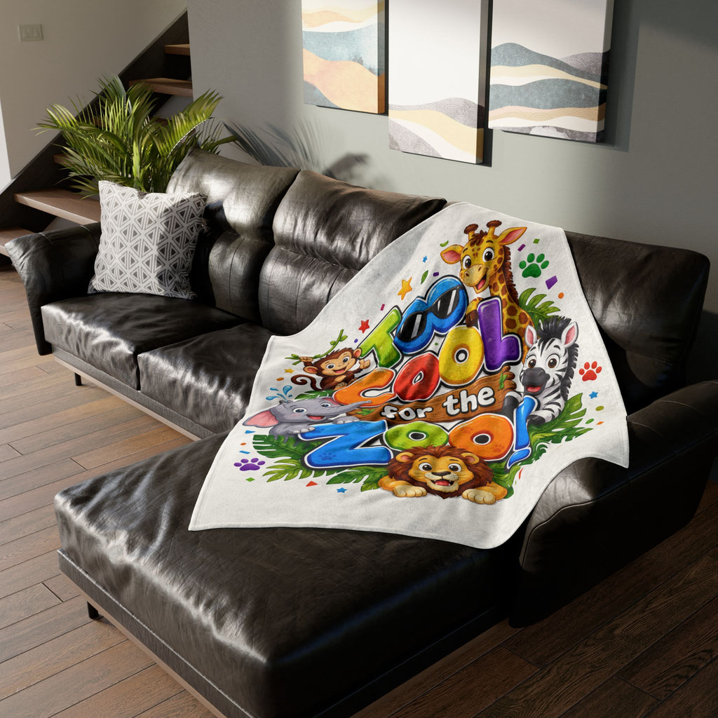 Too Cool for the Zoo! Kids Animal Print Blanket