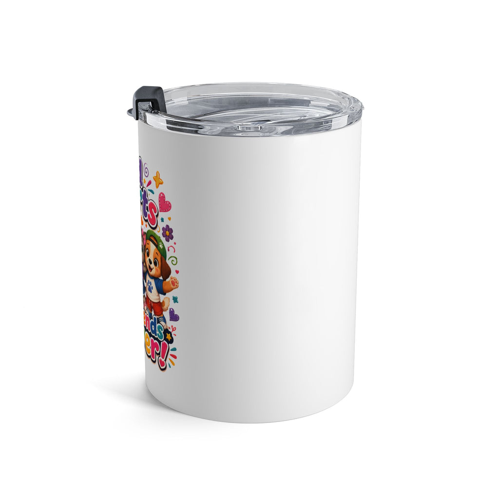 10oz Tumbler - "Kind Hearts Best Friends Forever" Cute Cartoon Animal Travel Mug