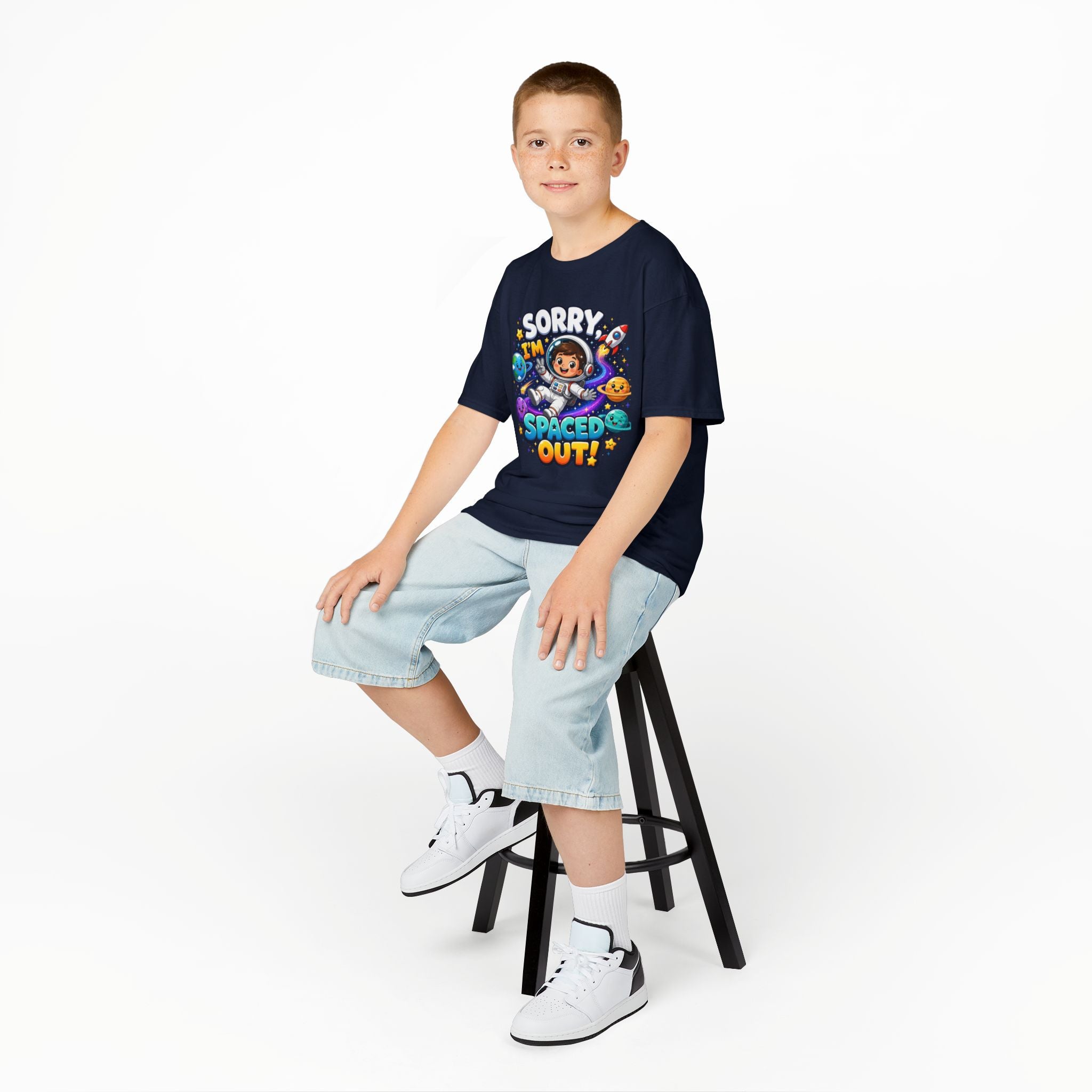 Spaced Out Kids T-Shirt — "Sorry I'm Spaced Out!" Cute Space Astronaut Tee