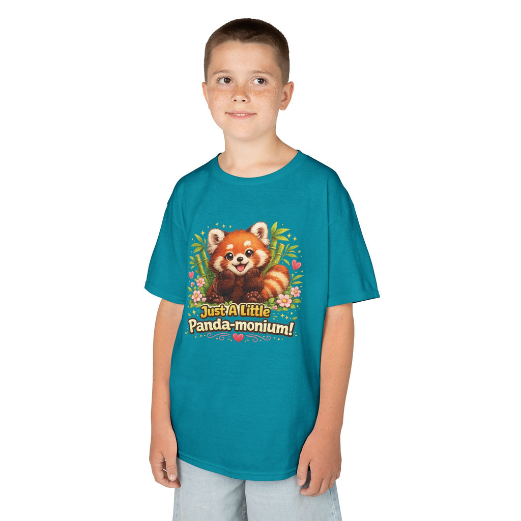 Red Panda Illustration Kids T-Shirt | "Just A Little Panda-monium"