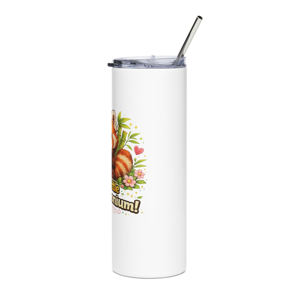 Red Panda Illustration Just A Little Panda-monium Tumbler | 20oz Stainless Steel