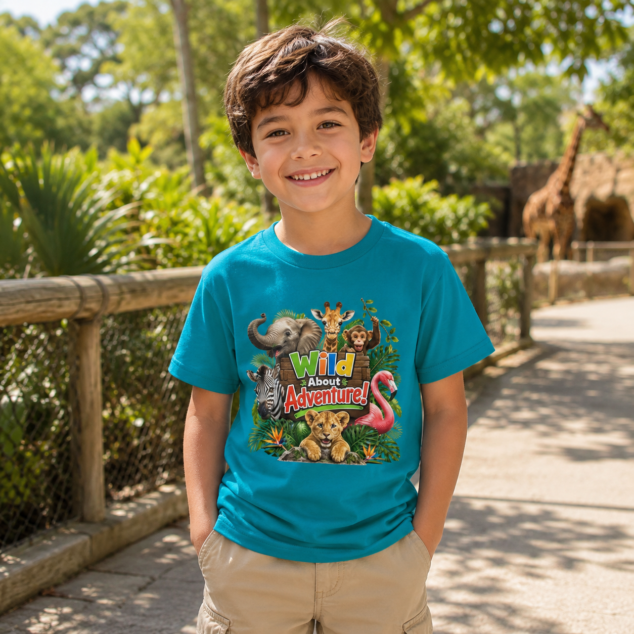 Kids 'Wild About Adventure' Animal Graphic Tee
