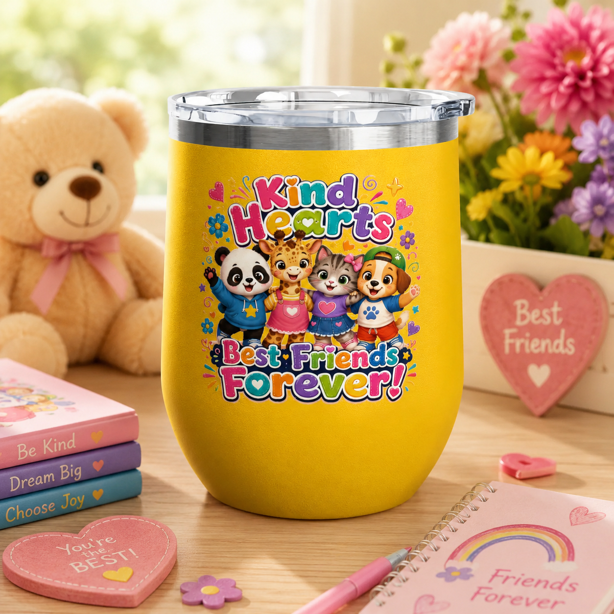 Kind Hearts Best Friends Forever 12oz Tumbler