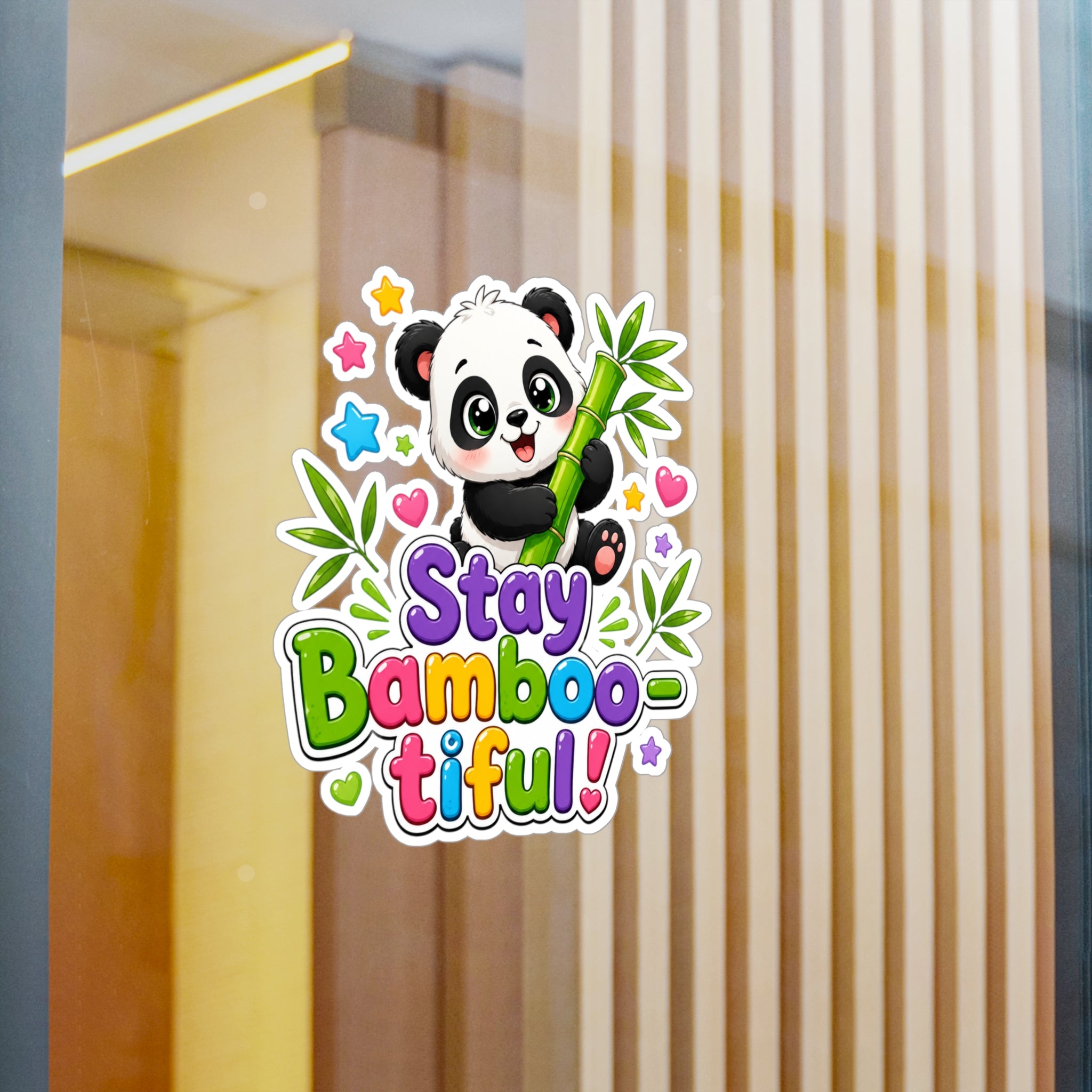 Stay Bamboo-tiful Panda Vinyl Sticker