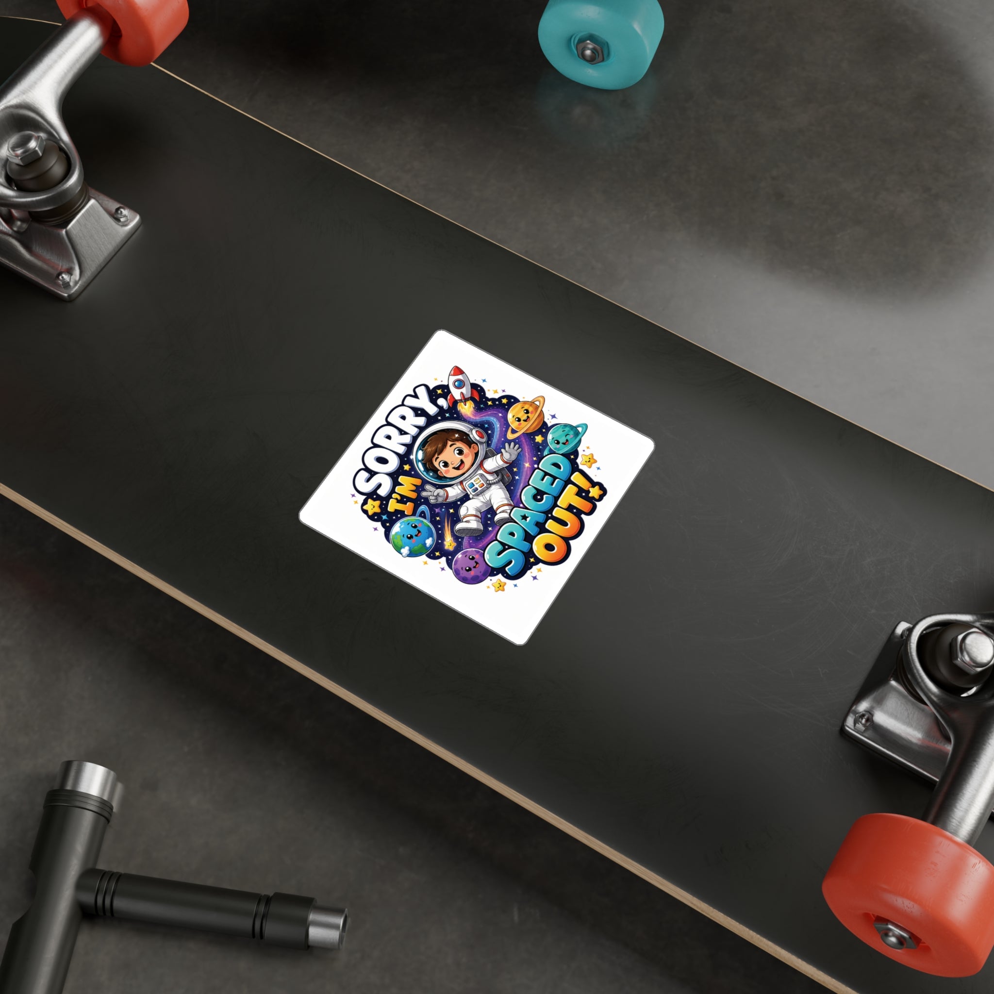 Sorry I’m Spaced Out! Astronaut Kids Vinyl Sticker
