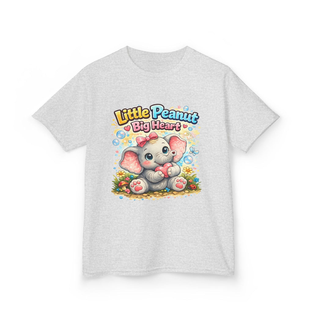 Kids Tee — "Little Peanut Big Heart" Cute Baby Elephant Shirt for Toddlers