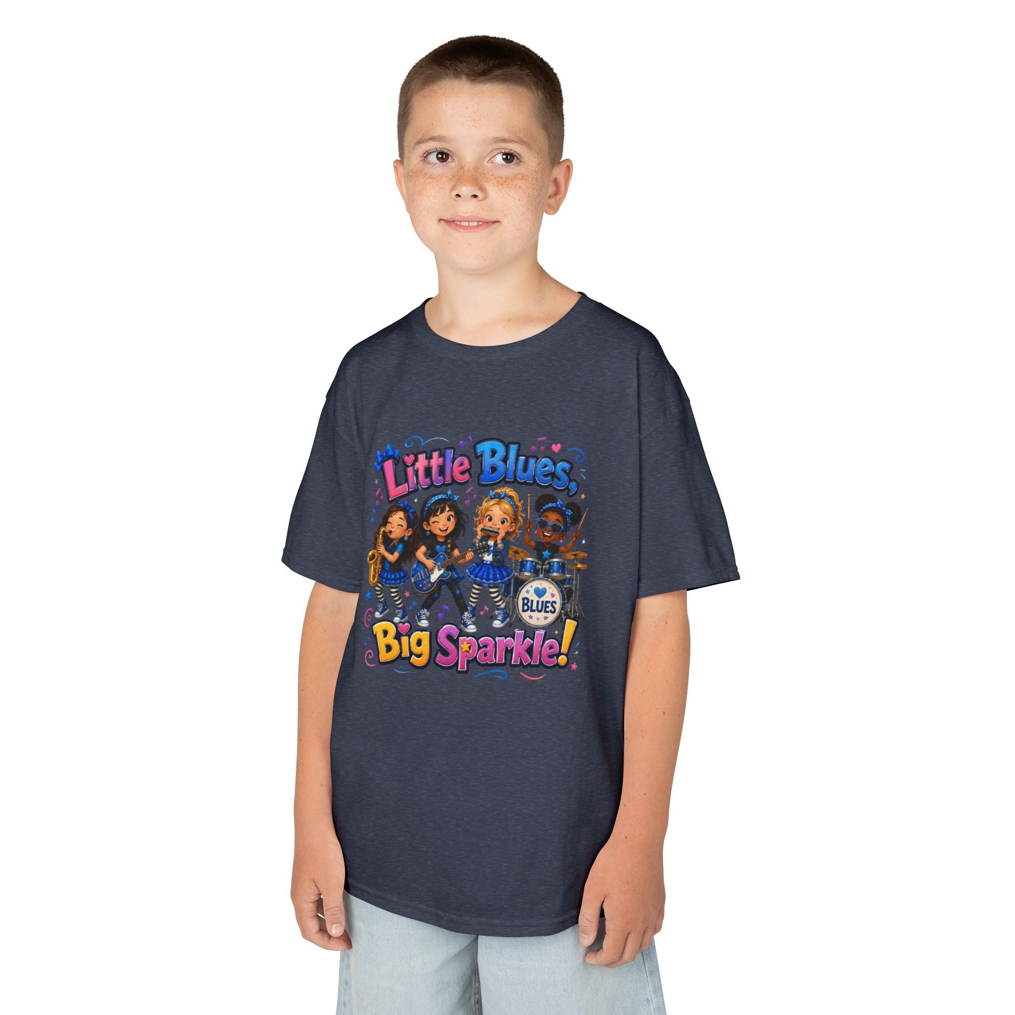 Kids Tee — "Little Blues Big Sparkle" Band Graphic