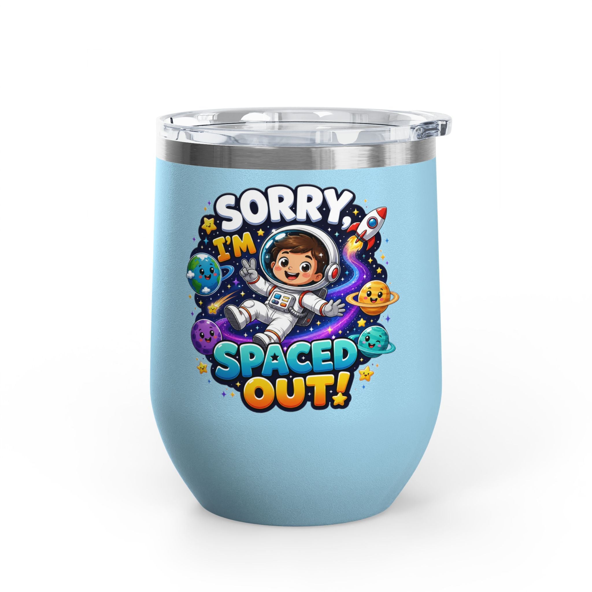 Spaced Out  — 12oz Insulated Space-themed Travel Cup