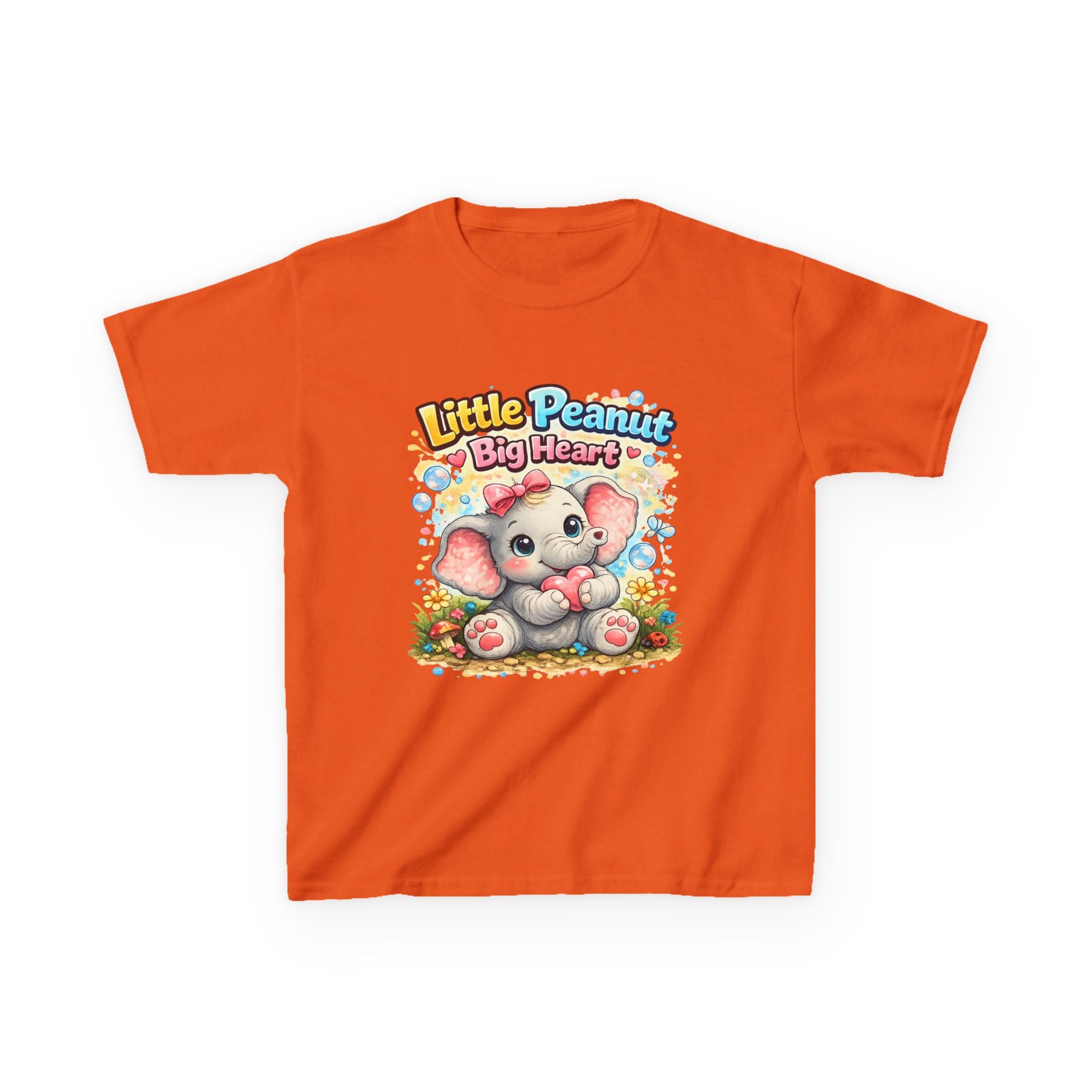 Kids Tee — "Little Peanut Big Heart" Cute Baby Elephant Shirt for Toddlers