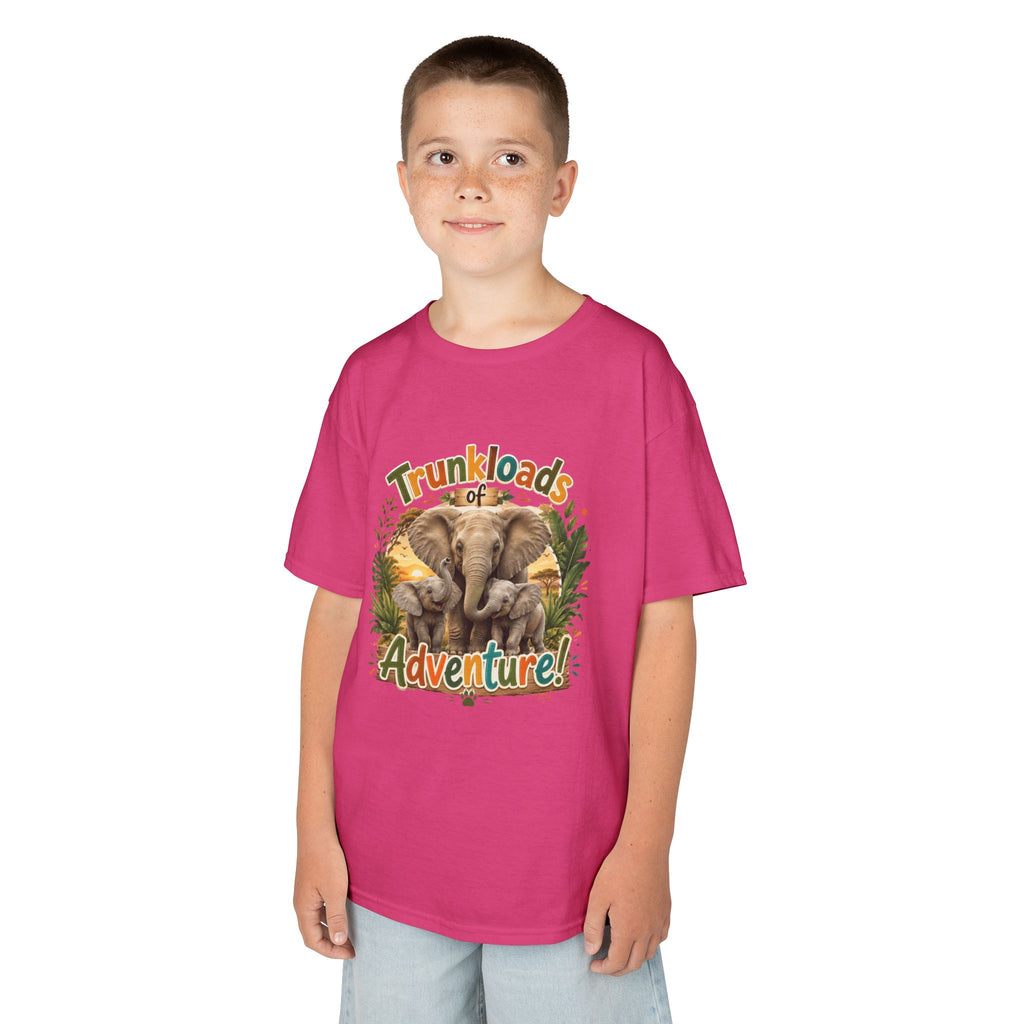 Kids Tee - "Trunkloads of Adventure" Elephant Graphic