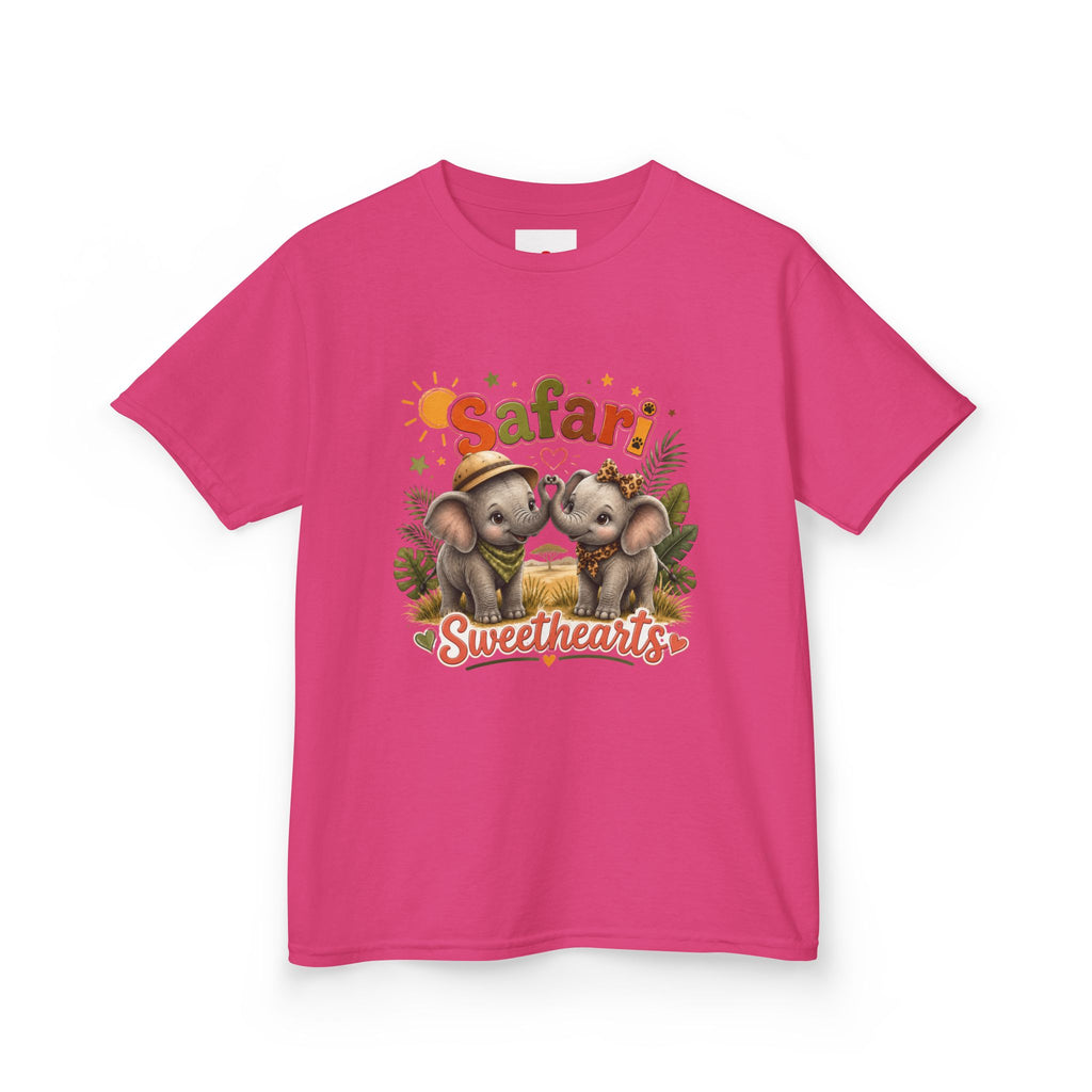 Kids Safari Sweethearts Tee — Cute Elephant Jungle Graphic T-Shirt