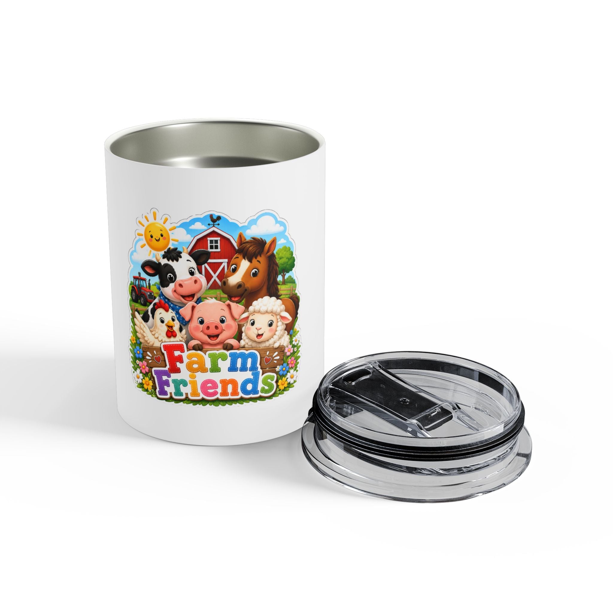 Farm Friends 10oz Tumbler — Cute Kids Animal Barnyard Drink Cup