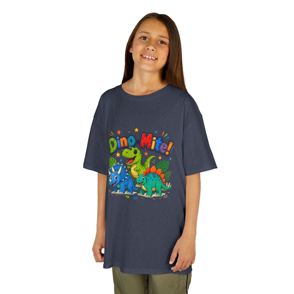 Kids T-Shirt - "Dino-Mite!" Colorful Dino Crew Tee for Toddlers & Kids