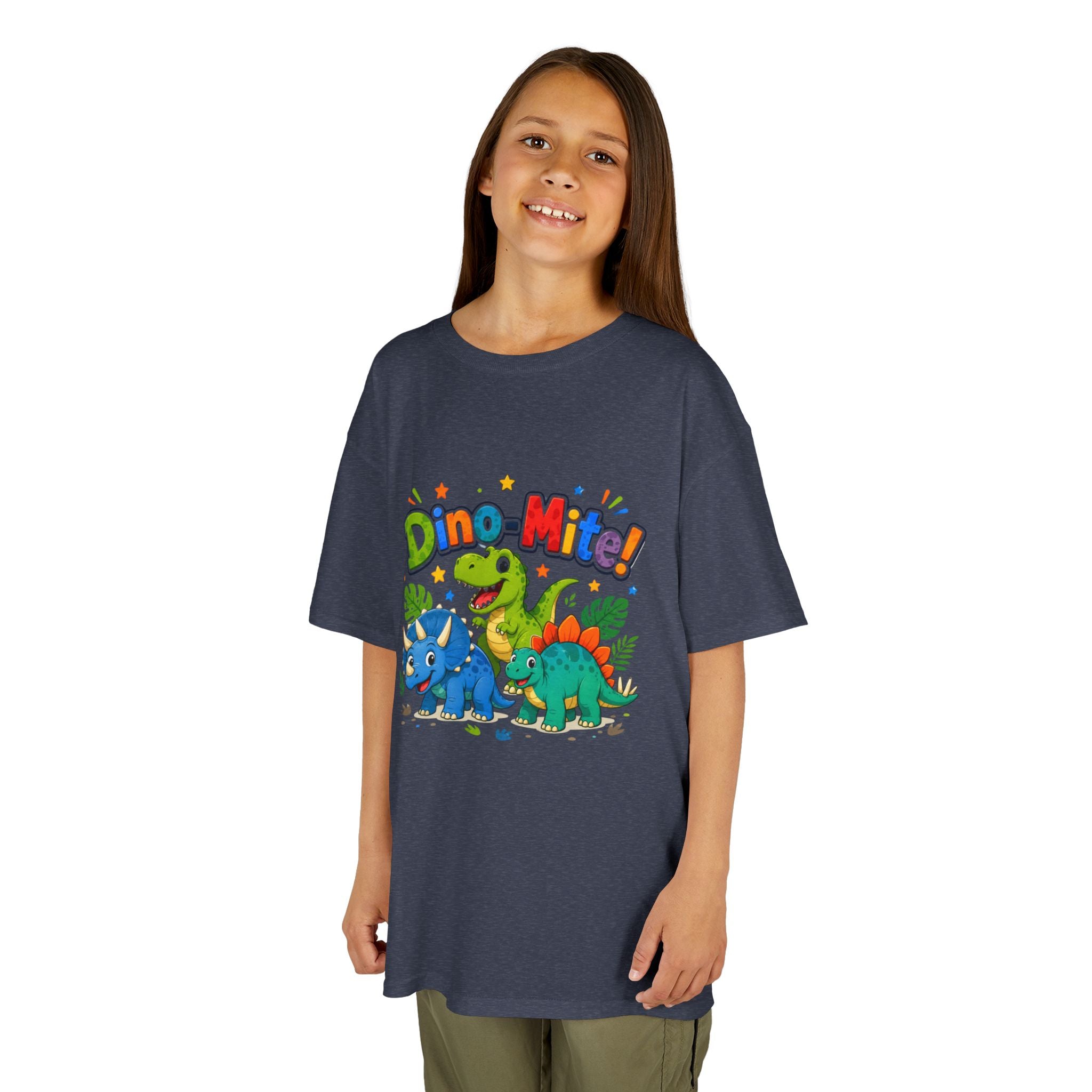 Kids T-Shirt - "Dino-Mite!" Colorful Dino Crew Tee for Toddlers & Kids