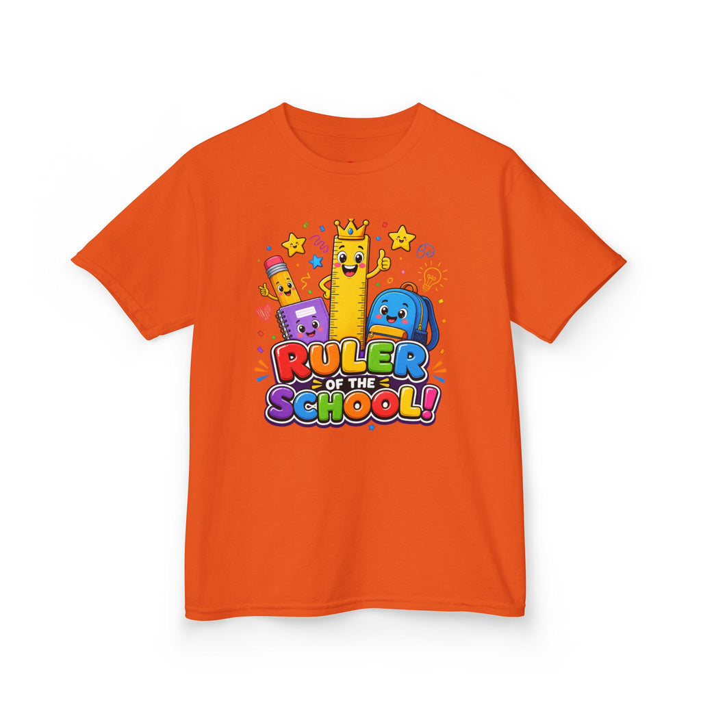 Ruler of the School kids T-Shirt | Cute School Supplies Graphic
