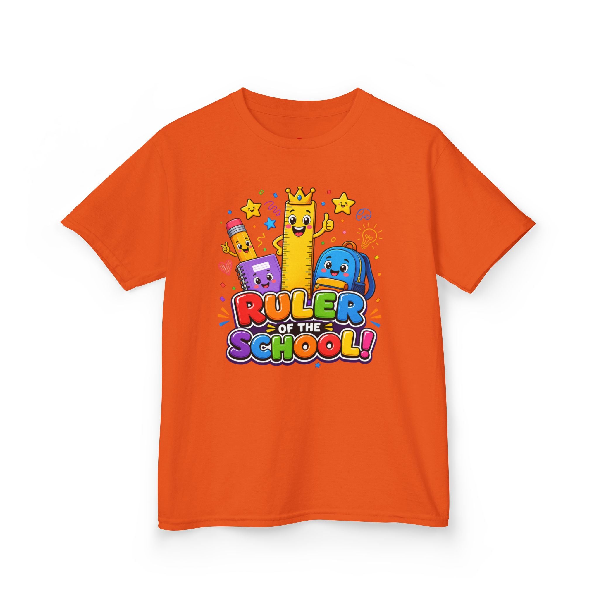 Ruler of the School kids T-Shirt | Cute School Supplies Graphic