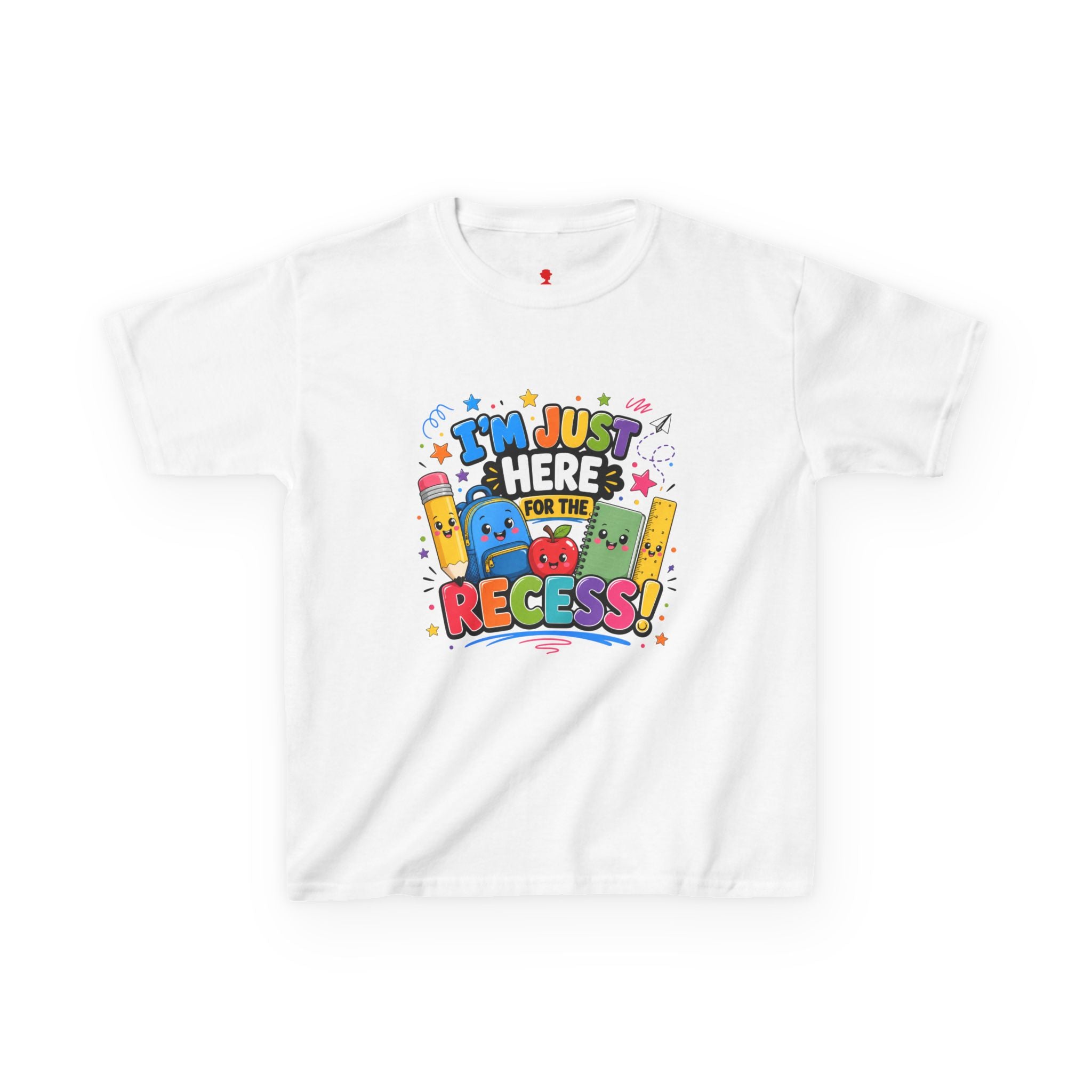 I'm Just Here for Recess Kids T-Shirt | Playful School Graphic Tee