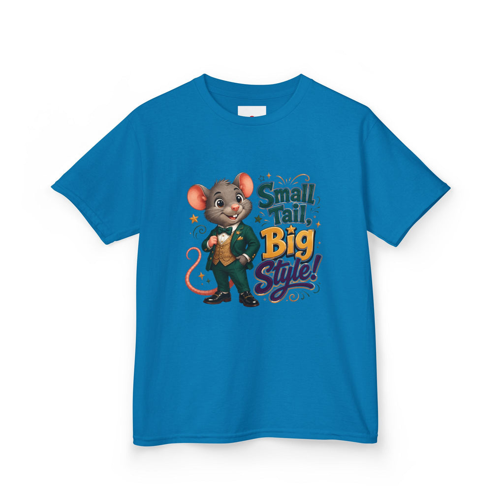 Kids T-Shirt — “Small Tail, Big Style!” Cartoon Mouse Graphic Tee
