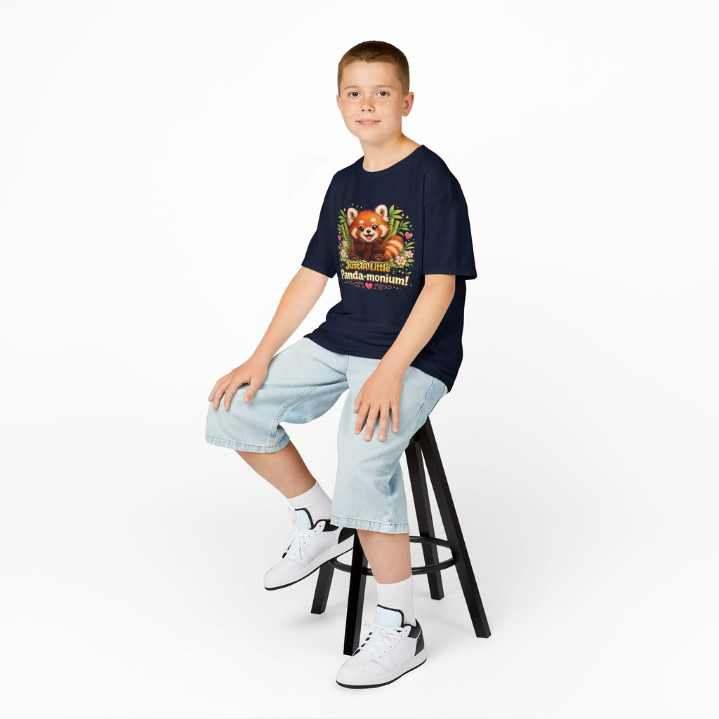 Red Panda Illustration Kids T-Shirt | "Just A Little Panda-monium"