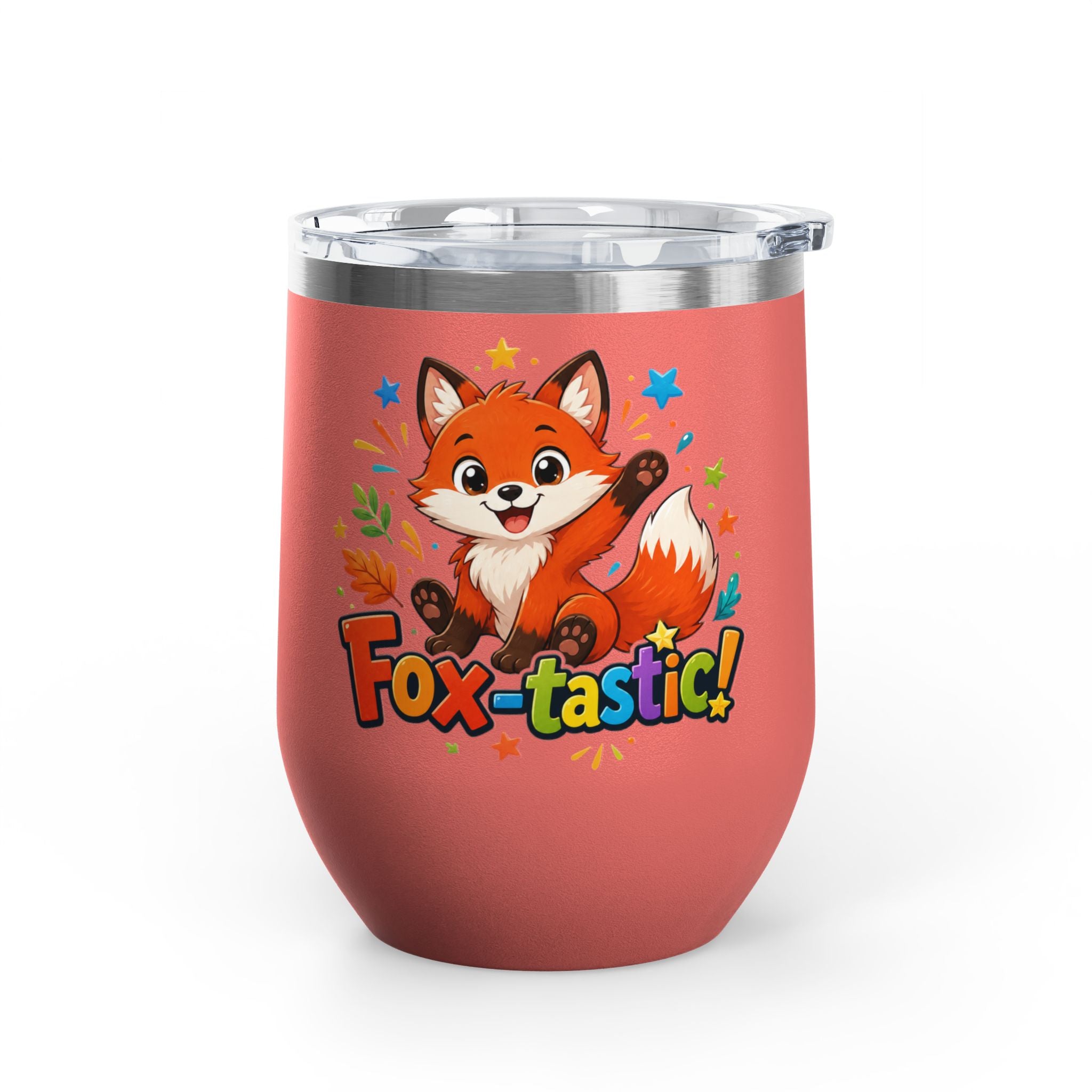 Fox-tastic! Cute Fox 12oz Insulated Tumbler (Fun Animal Gift)