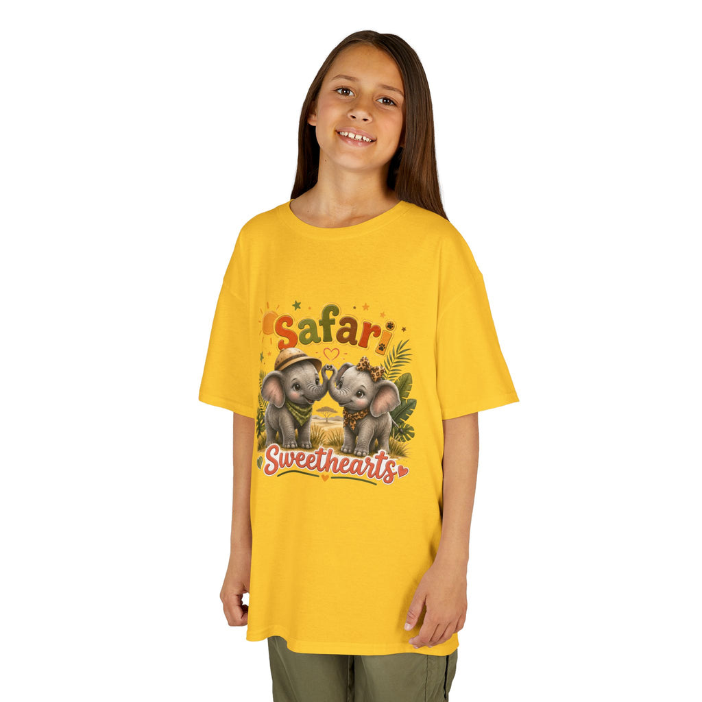 Kids Safari Sweethearts Tee — Cute Elephant Jungle Graphic T-Shirt