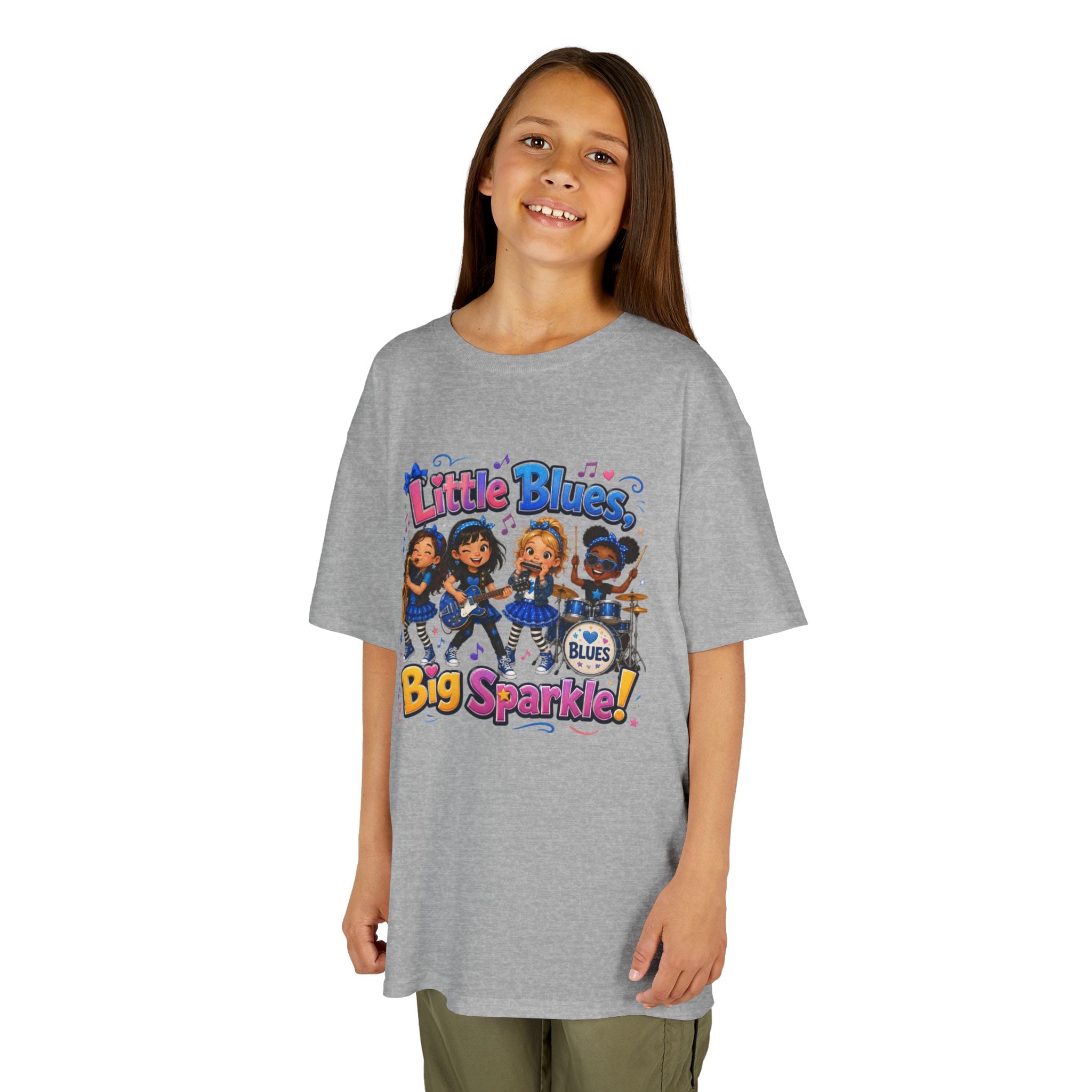 Kids Tee — "Little Blues Big Sparkle" Band Graphic