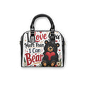 Shoulder Handbag — "Love You More Than I Can Bear" Cute Bear Heart Tote